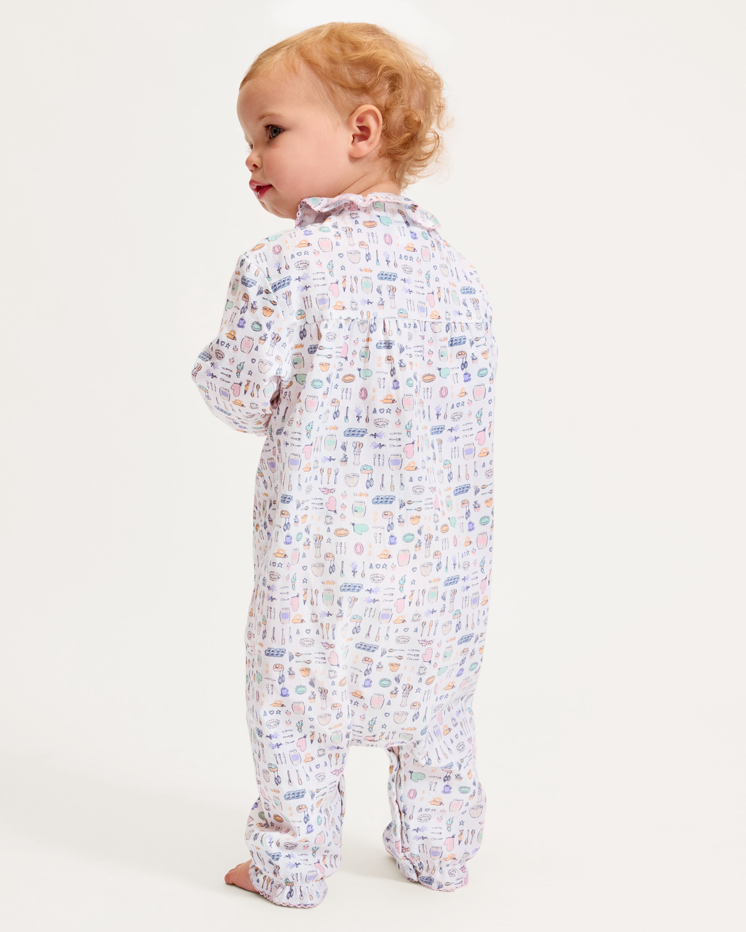 Baby's Twill Madeline Romper in Baking Spirits Bright