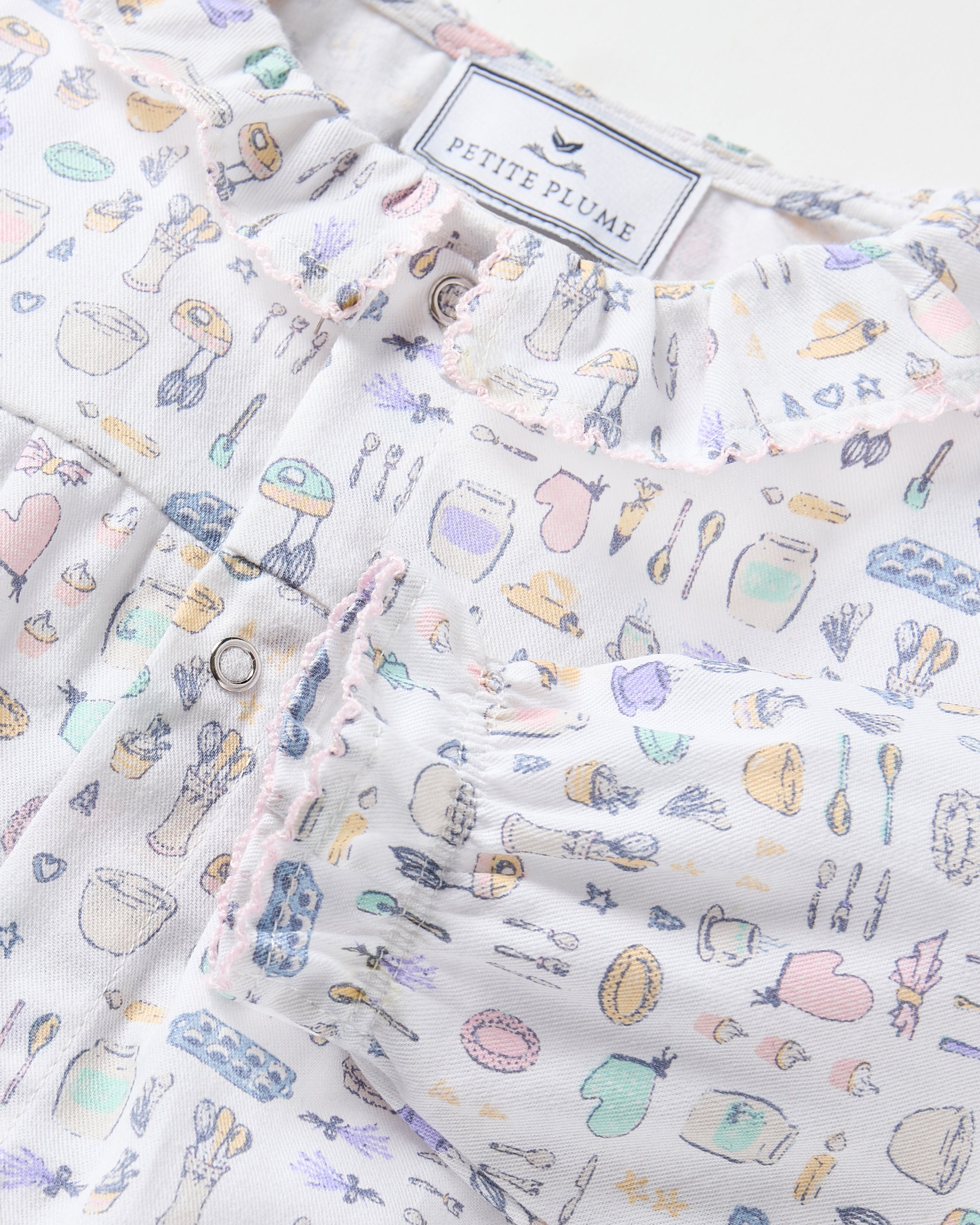Baby's Twill Madeline Romper in Baking Spirits Bright