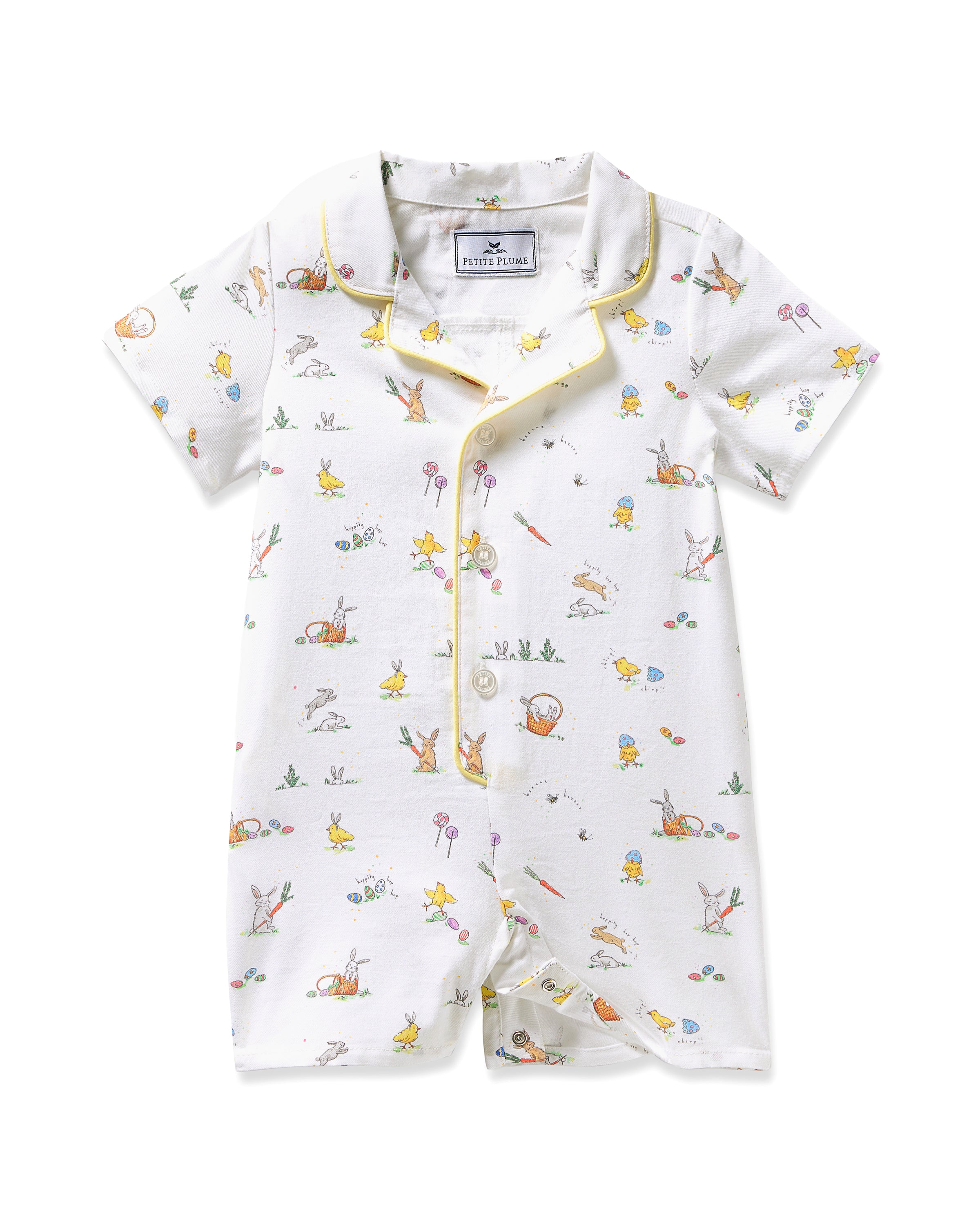 Baby's Twill Summer Romper in Easter Frolic