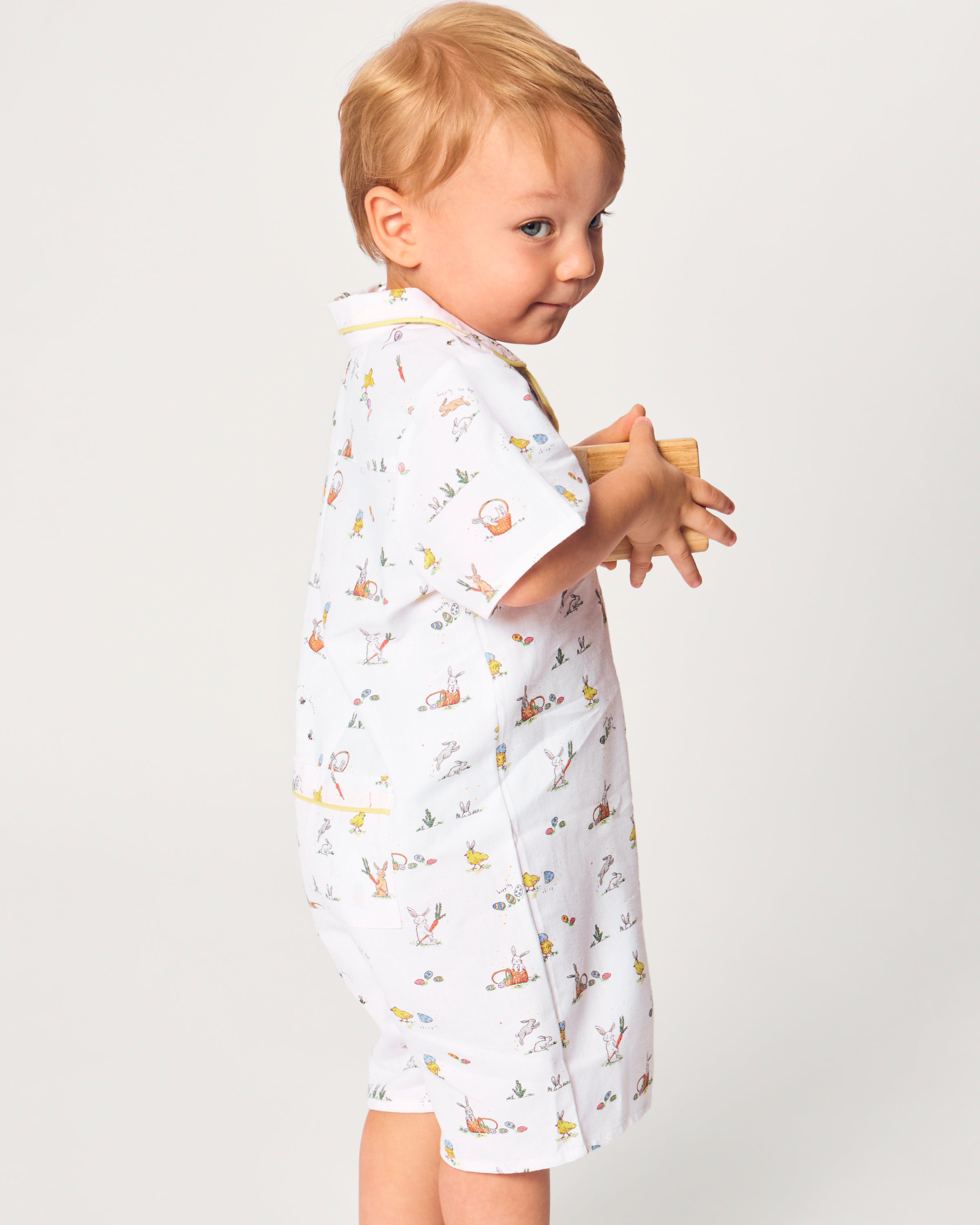 Baby's Twill Summer Romper in Easter Frolic