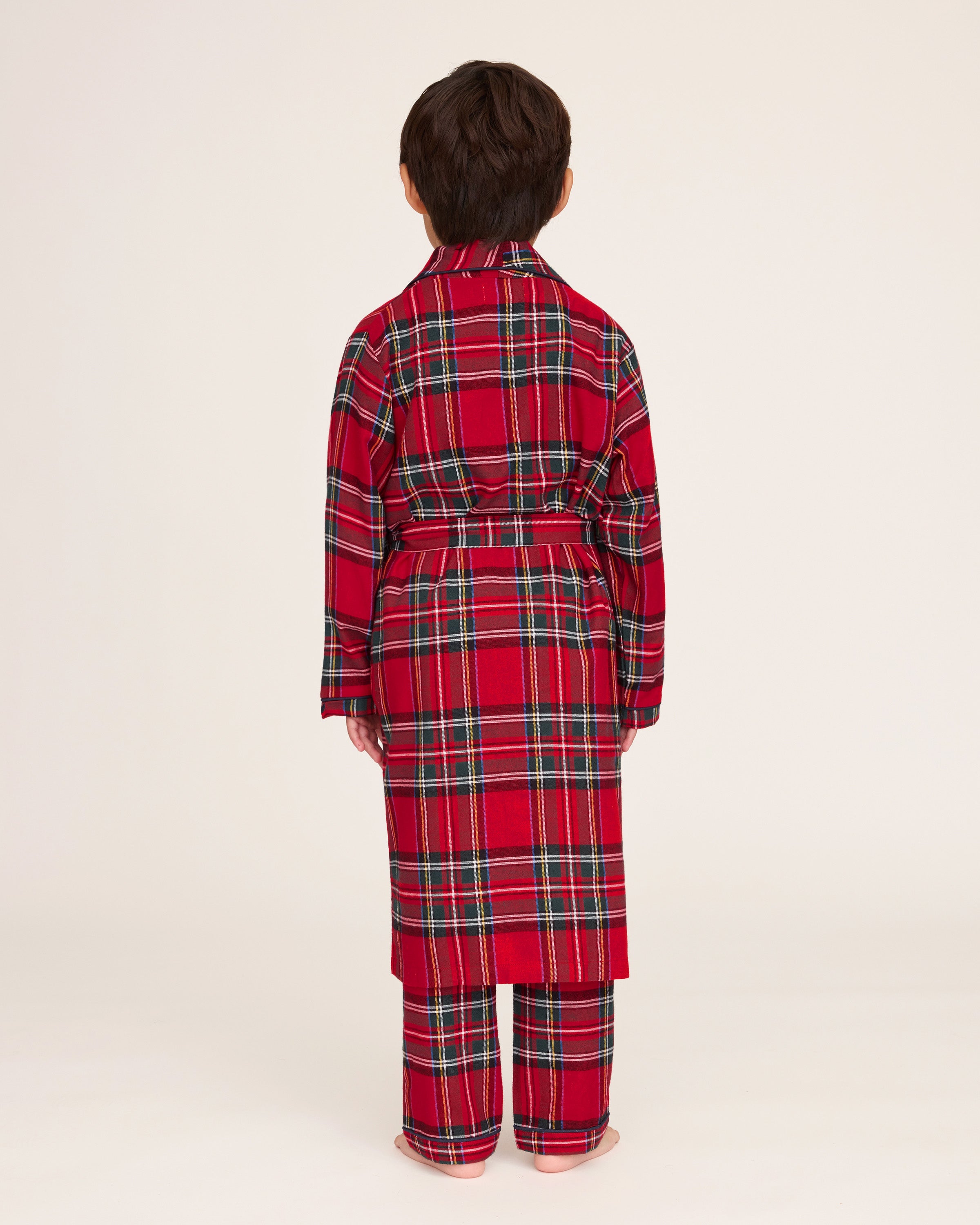 Kid's Brushed Twill Robe in Imperial Tartan