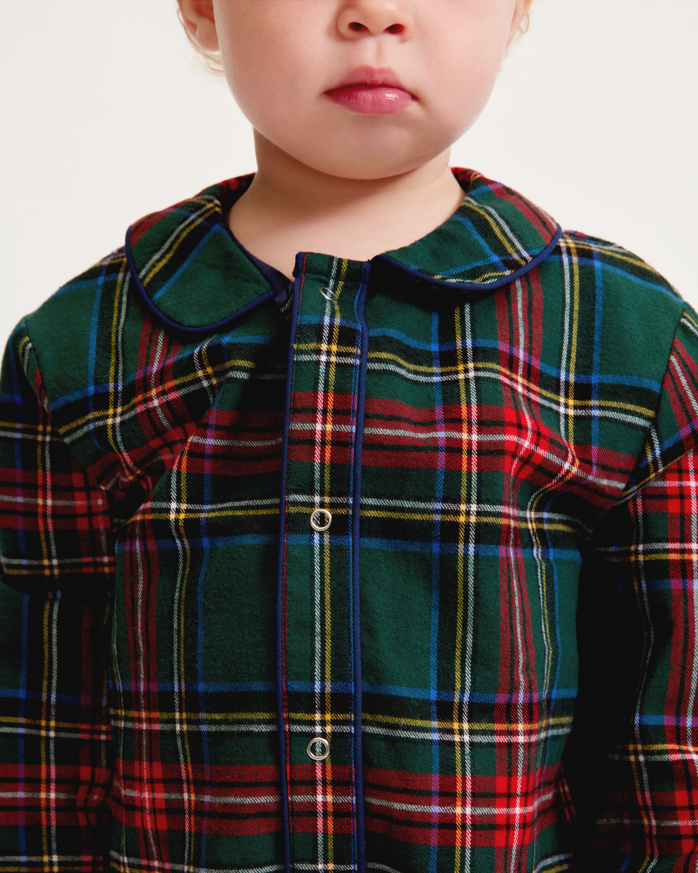 Baby's Brushed Twill Cambridge Romper in Kensington Tartan
