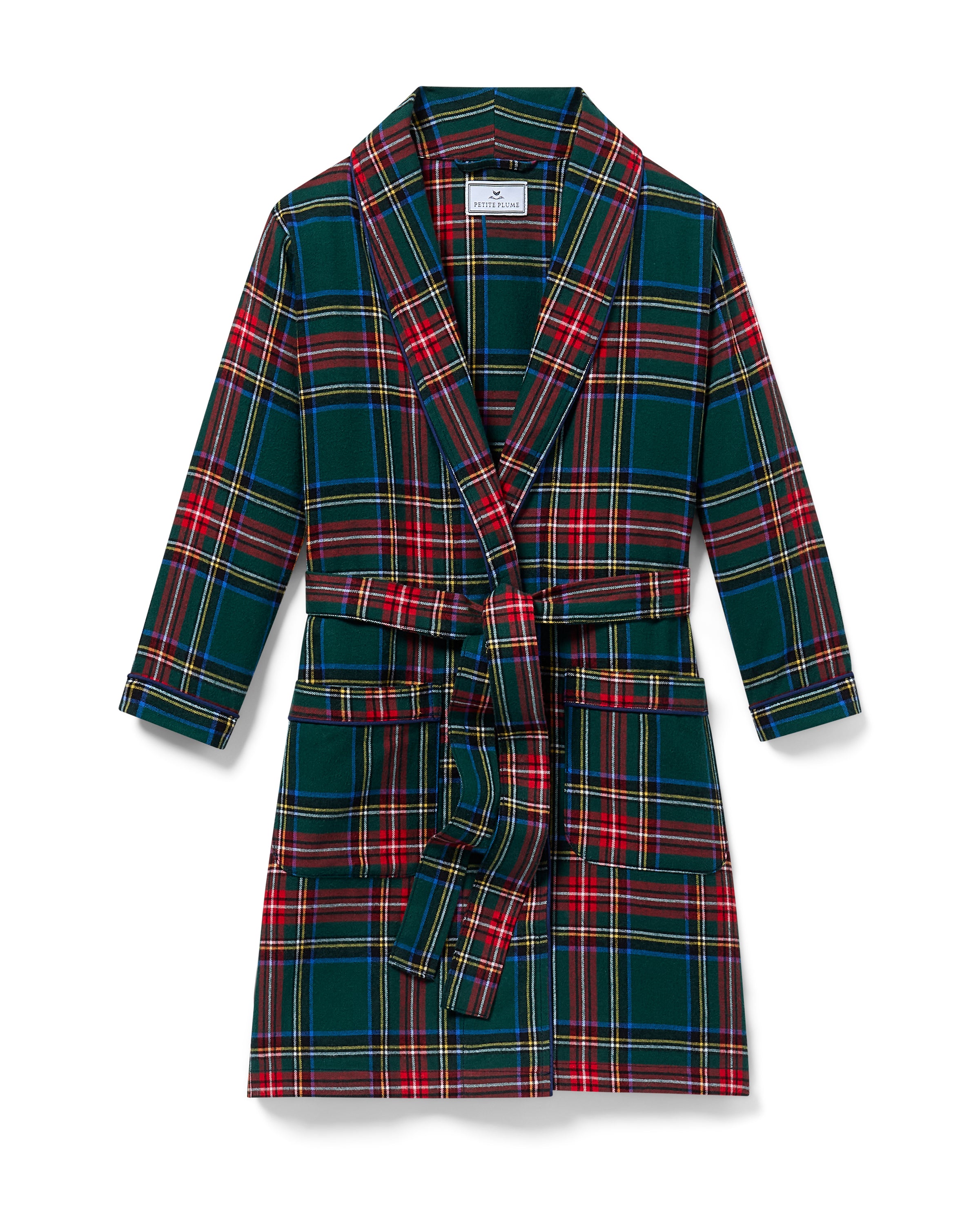 Kid's Brushed Twill Robe in Kensington Tartan