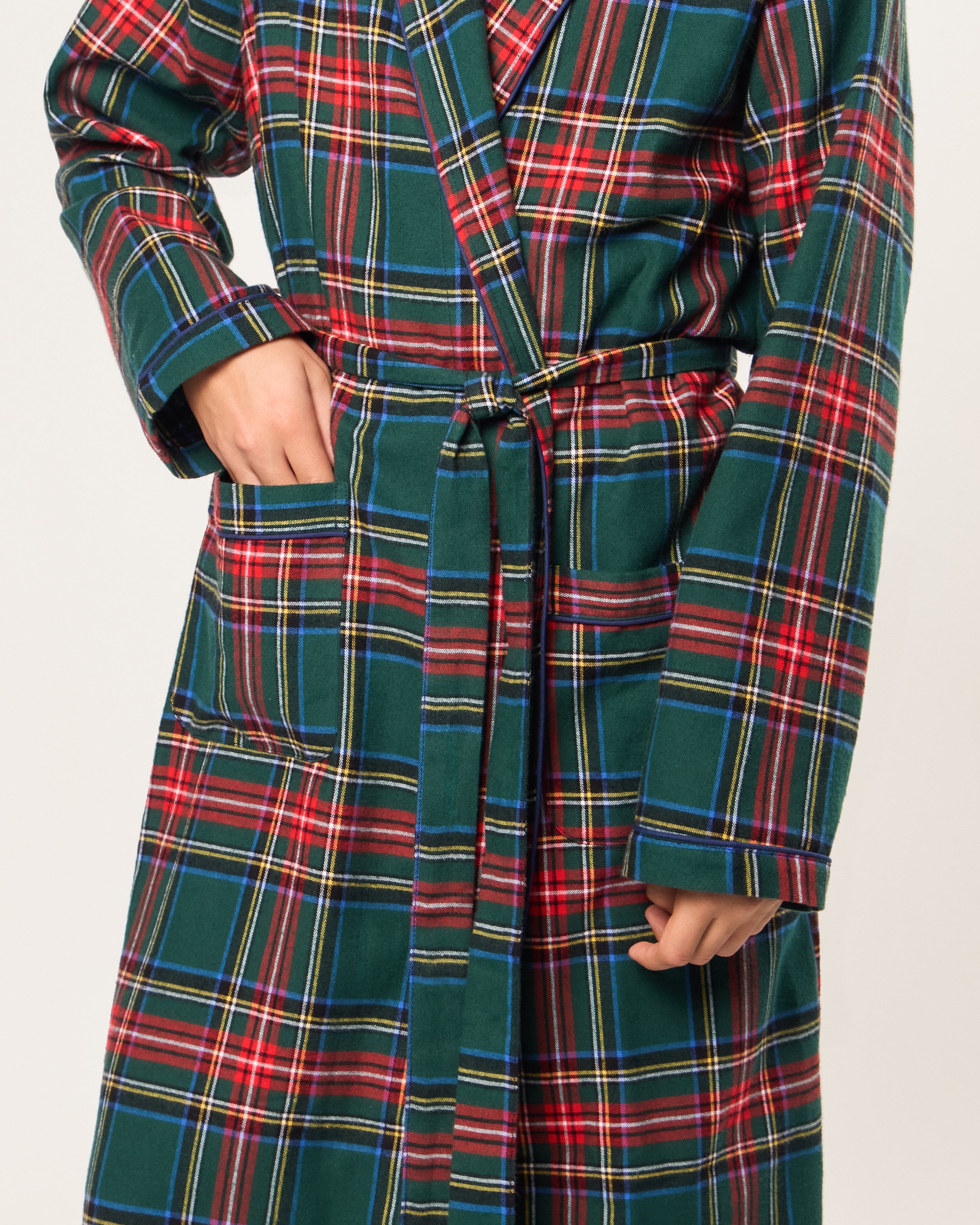 Kid's Brushed Twill Robe in Kensington Tartan