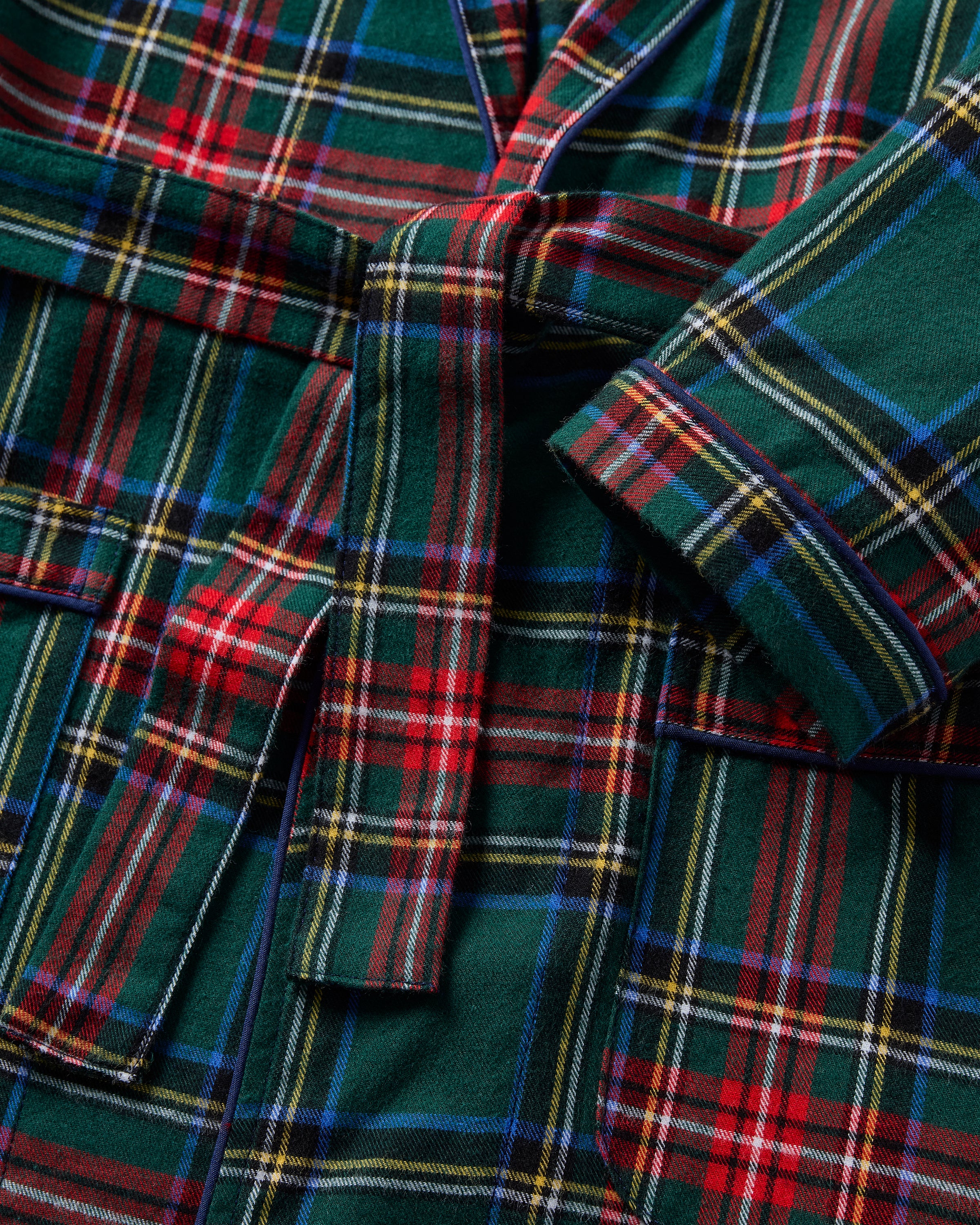 Kid's Brushed Twill Robe in Kensington Tartan