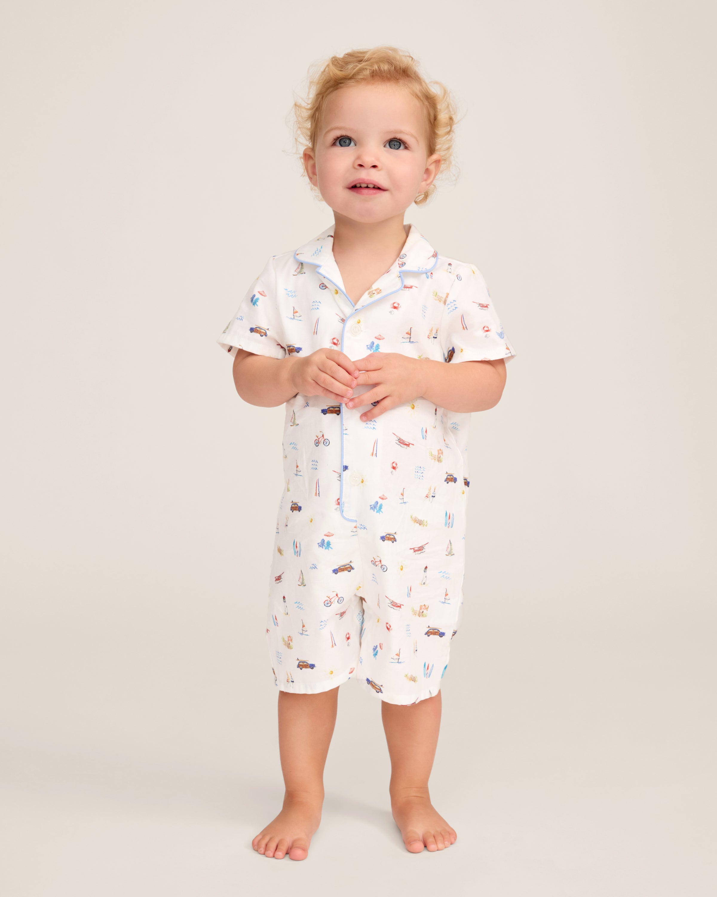 Baby's Twill Summer Romper in Summer Nostalgia