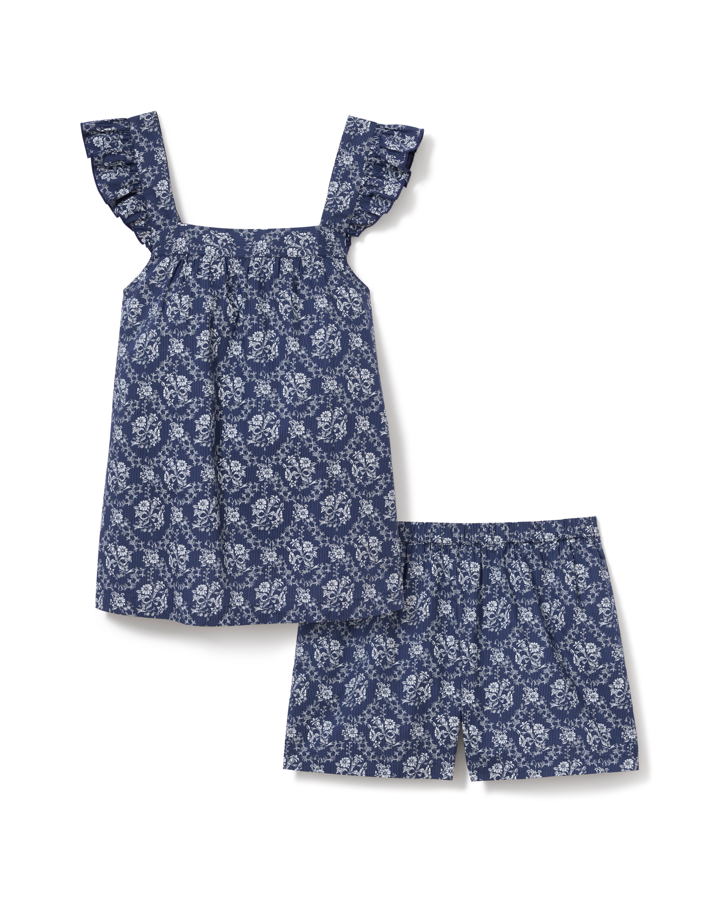 Girl's Twill Clara Short Set in Innkeeper Trellis