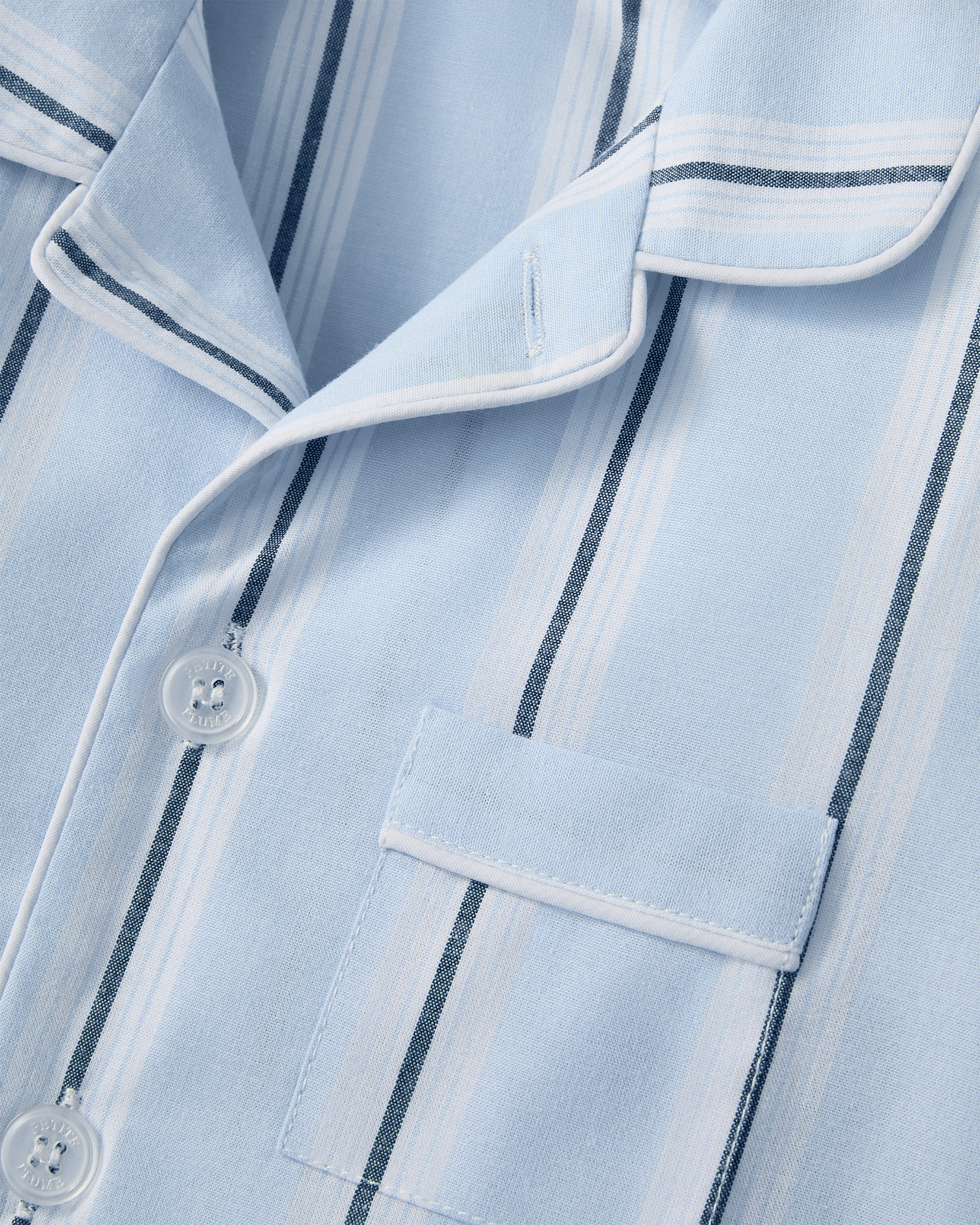 Kid's Twill Pajama Short Set in Coastal Stripe