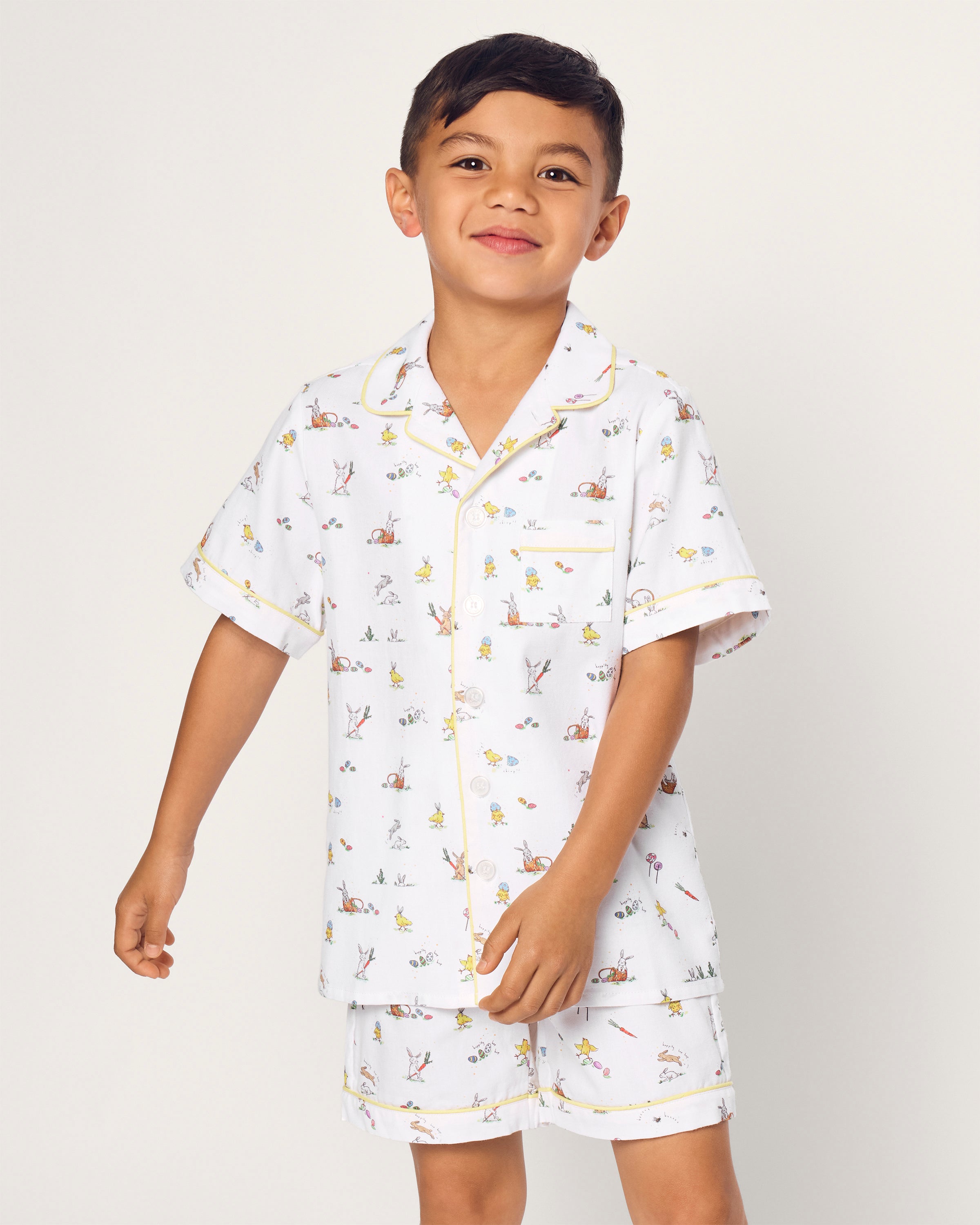 Kid's Twill Short Set in Easter Frolic