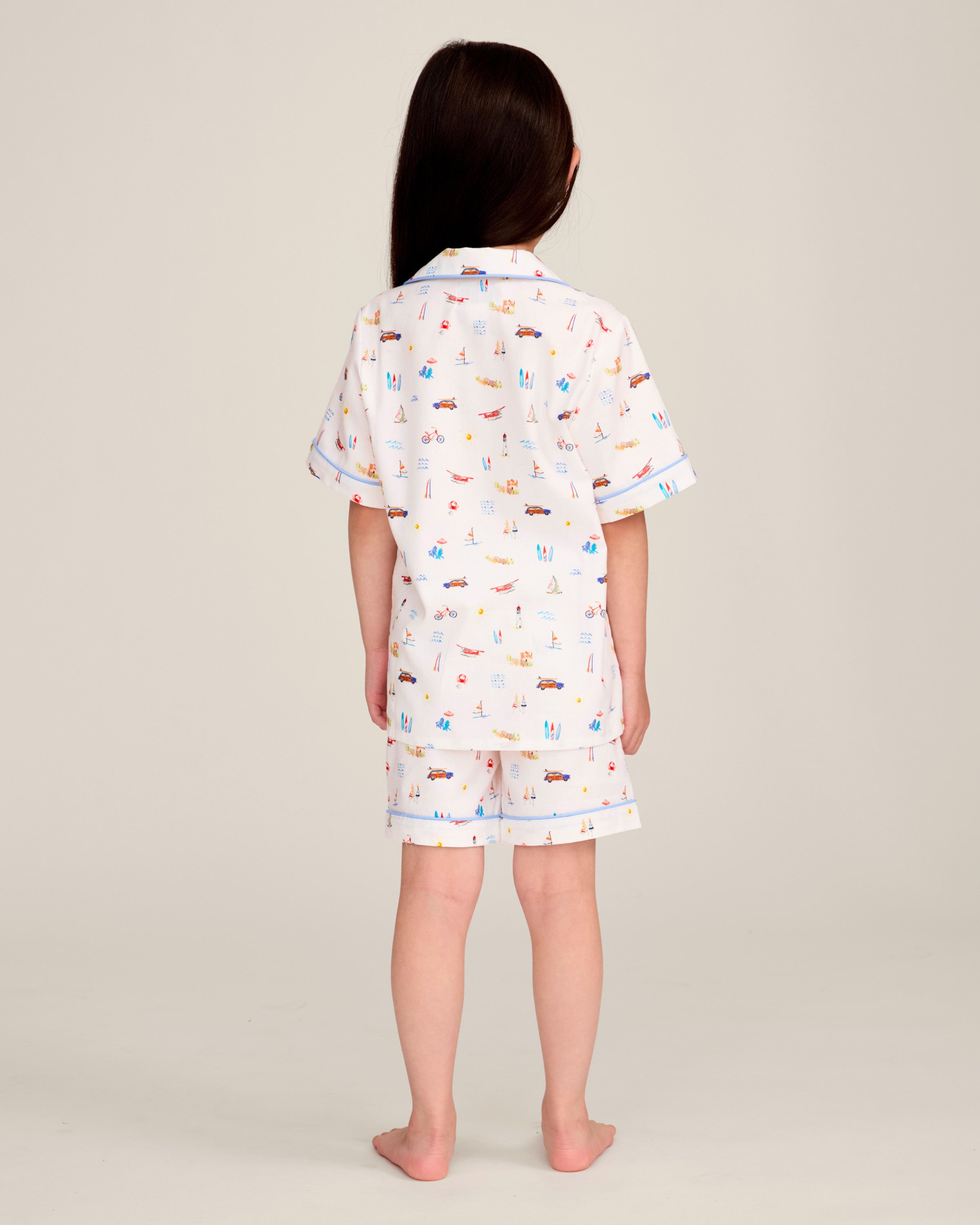 Kid's Twill Pajama Short Set in Summer Nostalgia
