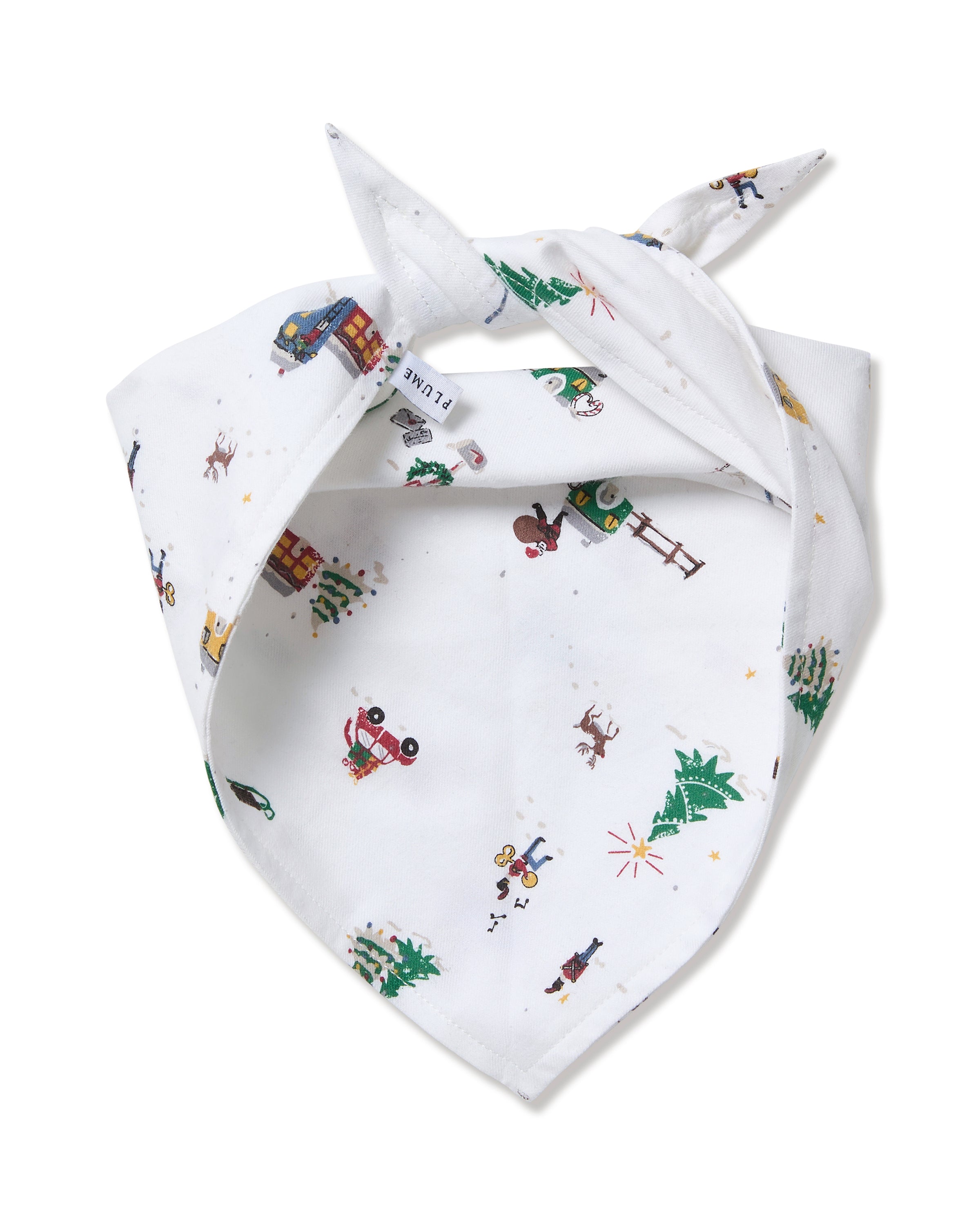 Dog Twill Bandana in Holiday Town