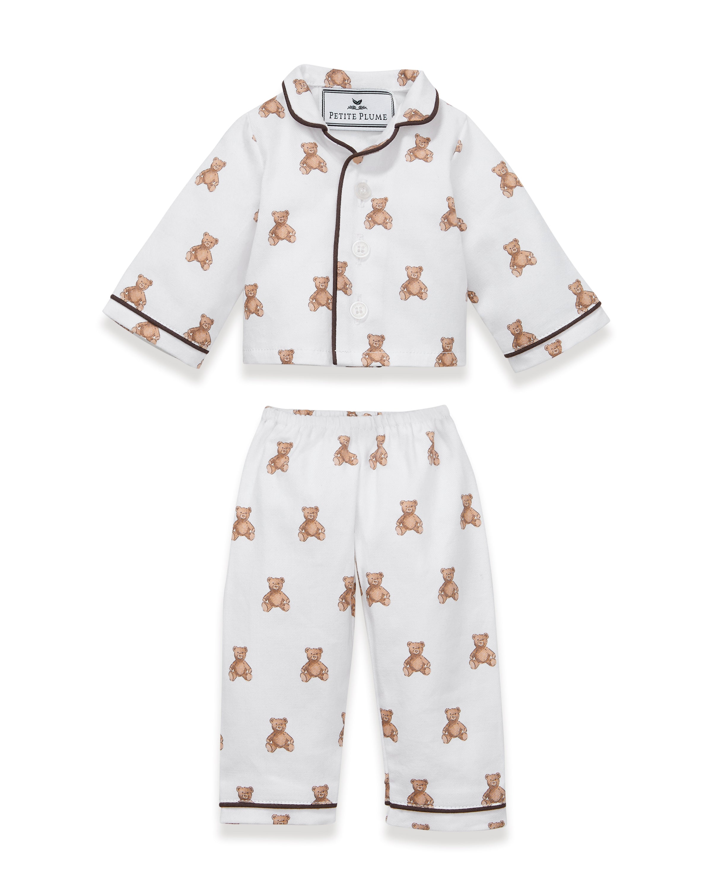 Kid's Twill Doll Pajamas in Teddy Tales