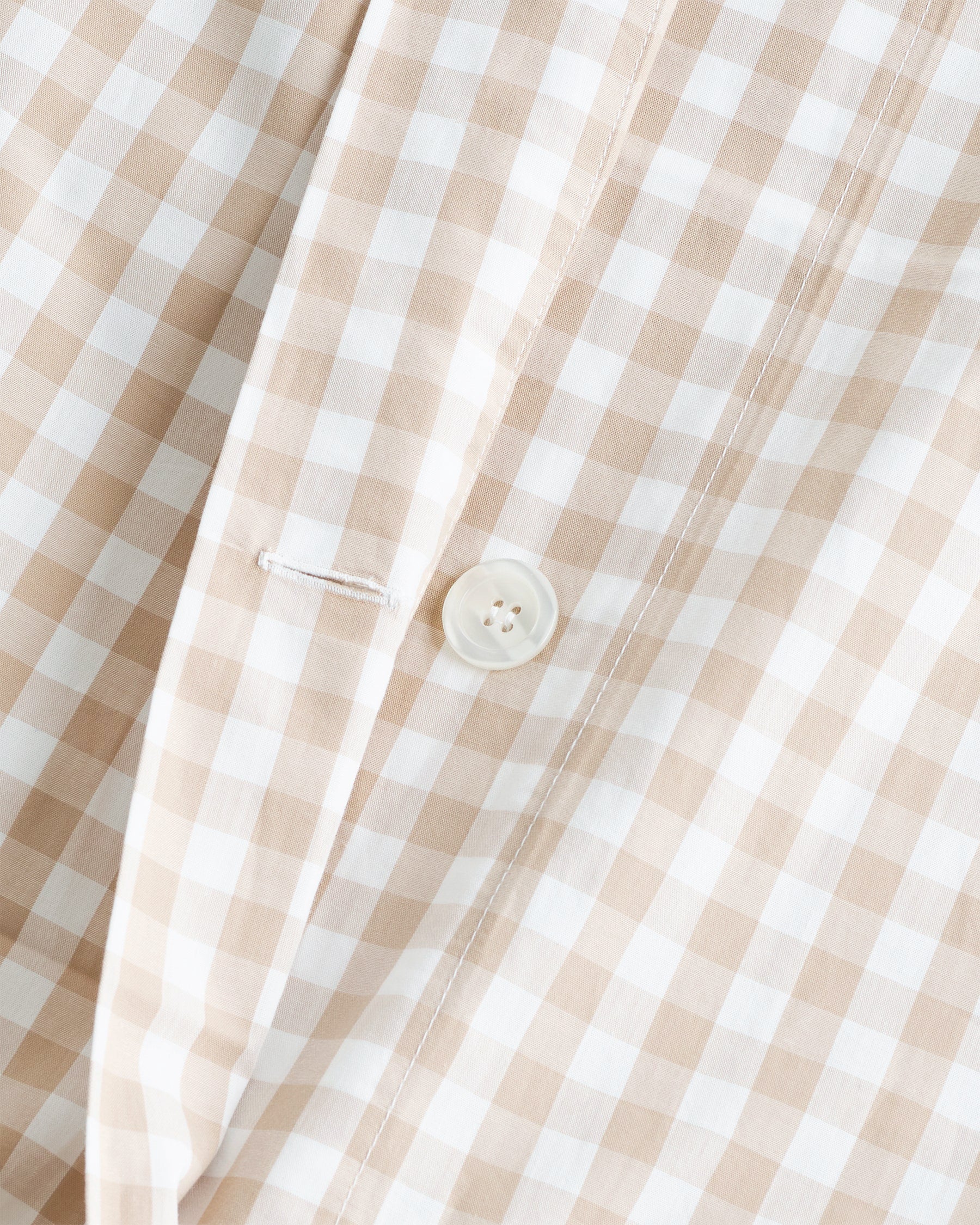 Luxe Premium Percale Duvet Set in Camel Gingham