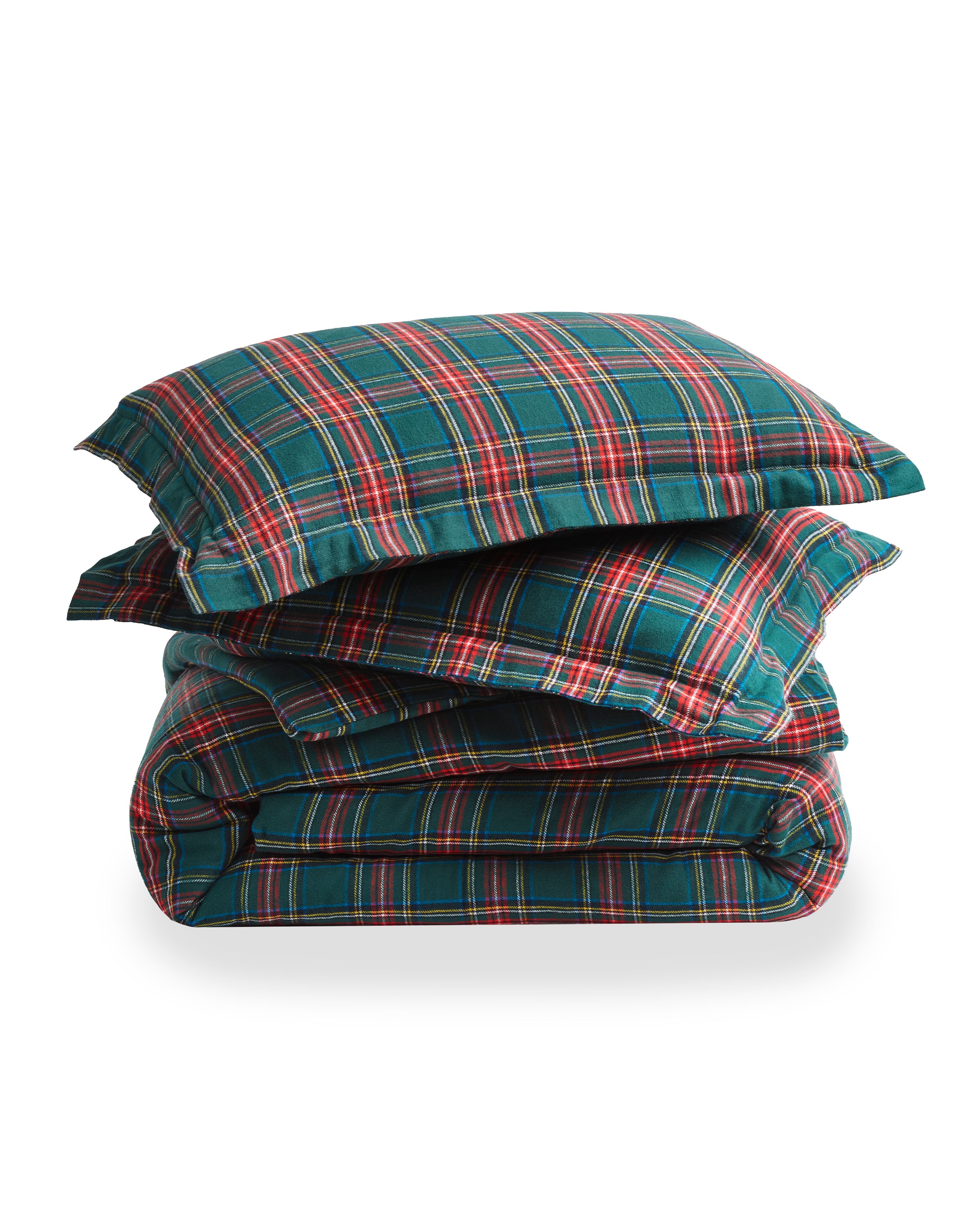 Kensington Tartan Duvet and White Sheet Bedding Set
