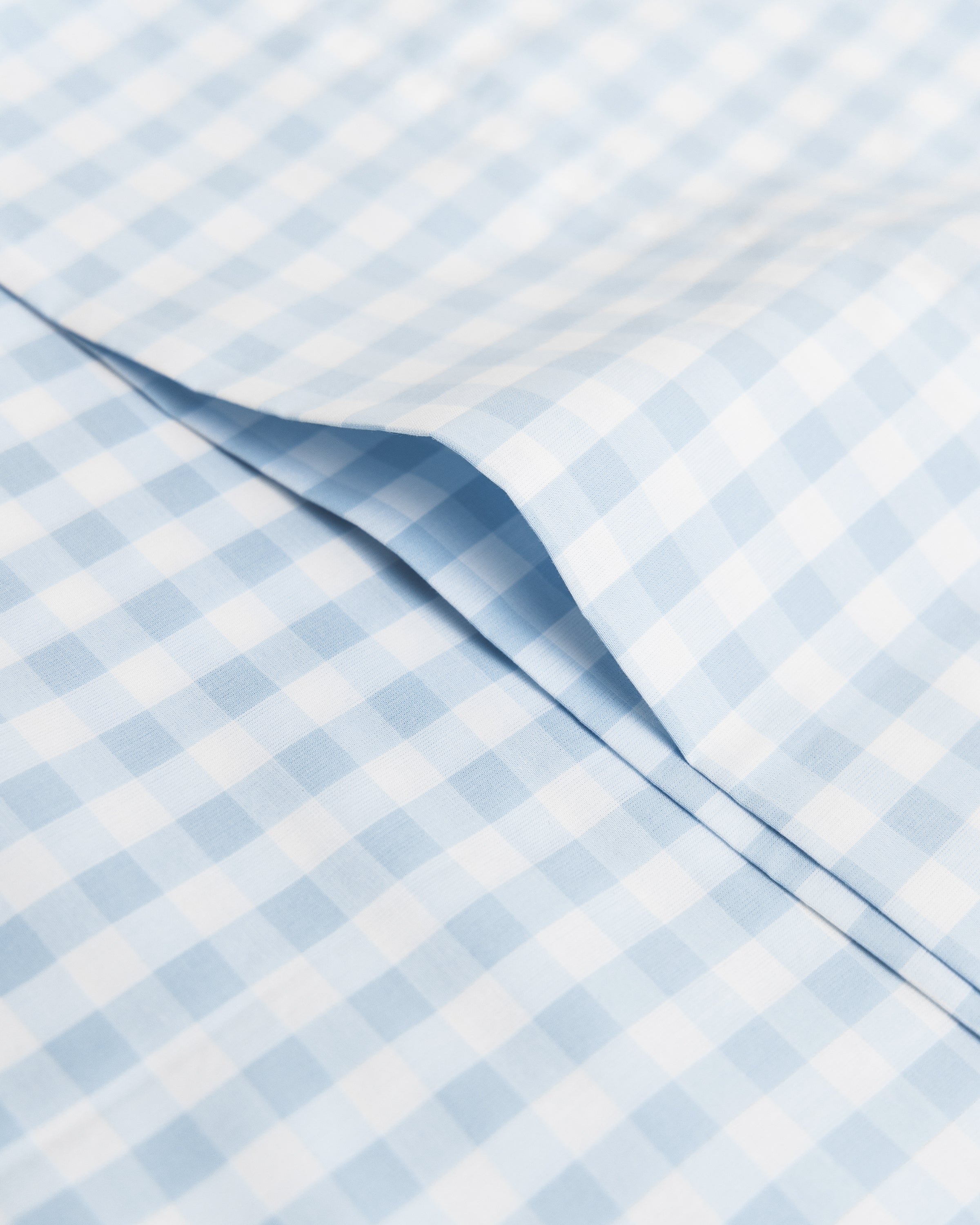 Luxe Premium Percale Duvet Set in Light Blue Gingham in Light Blue Gingham#Color_Light Blue Gingham