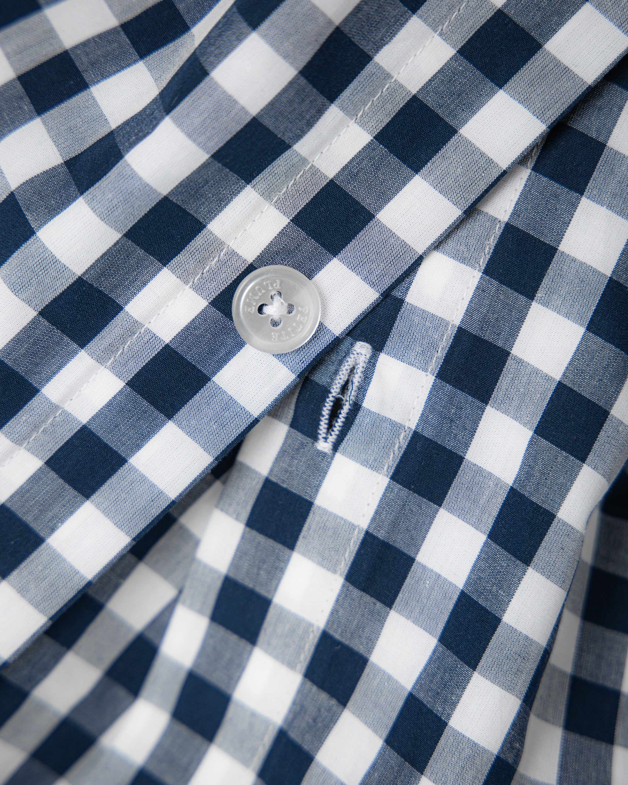 Luxe Premium Percale Duvet Set in Navy Gingham in Navy Gingham#Color_Navy Gingham