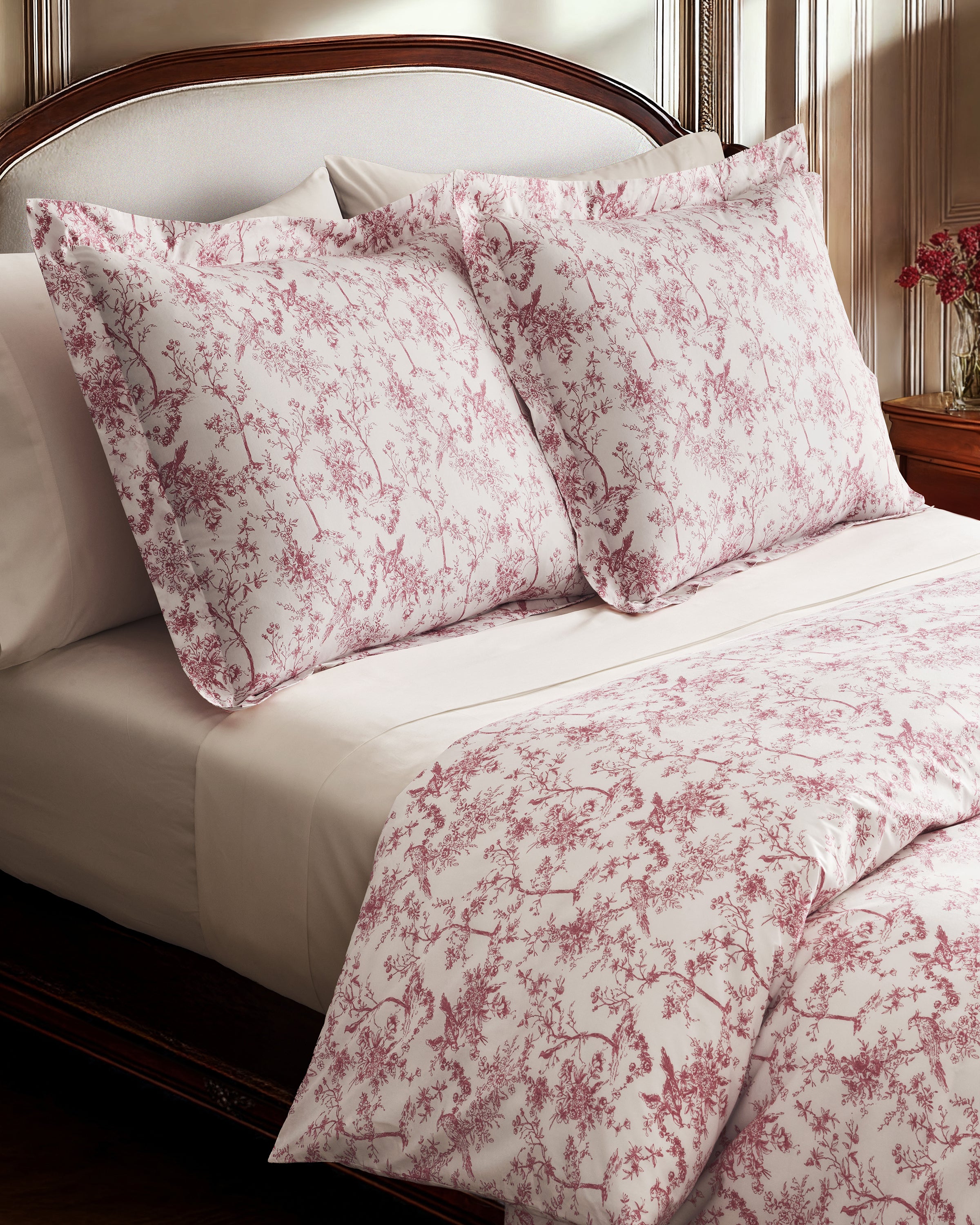 Pink Timeless Toile Bedding Set