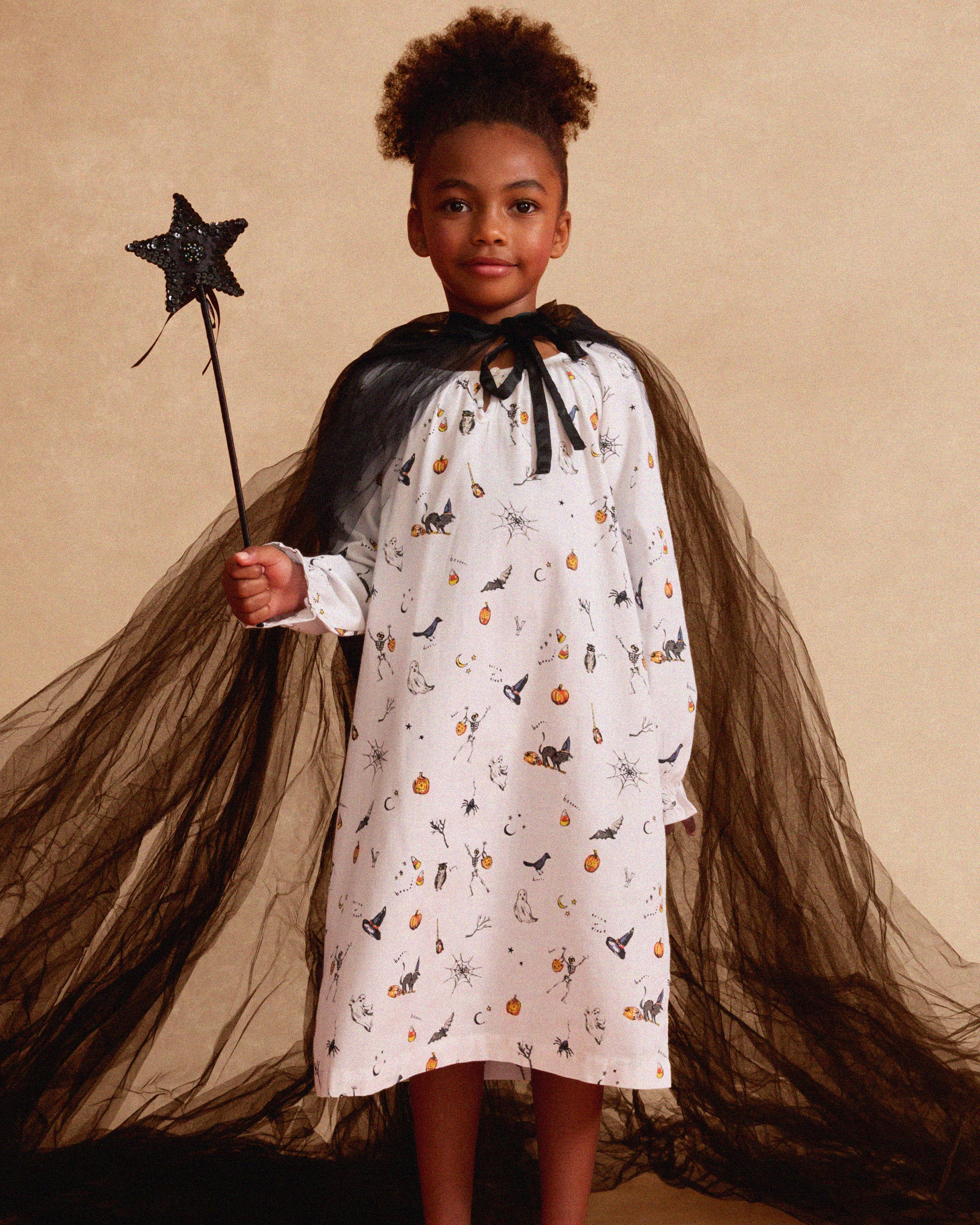 Girl's Twill Delphine Nightgown in Trick or Treat