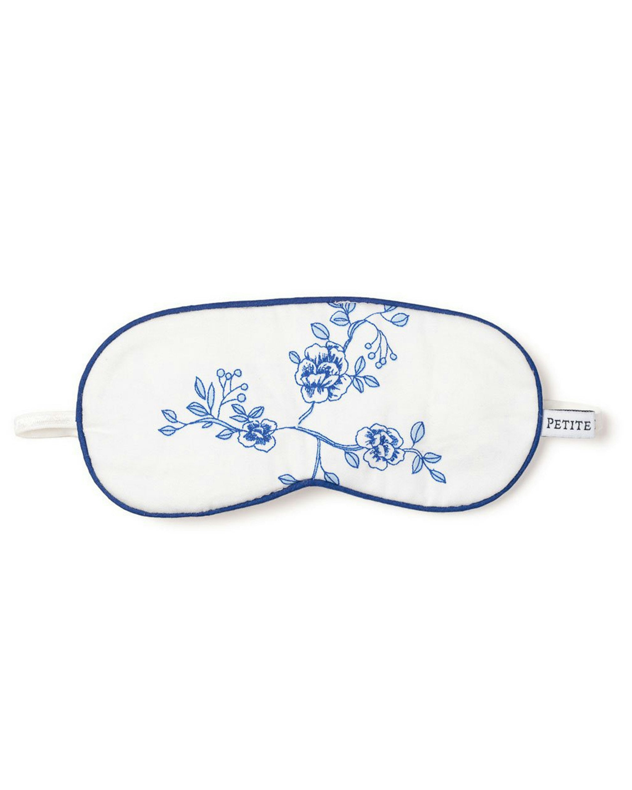 Kid's Sleep Mask in Fleurs des Bois in Indigo Floral#Color_Indigo Floral