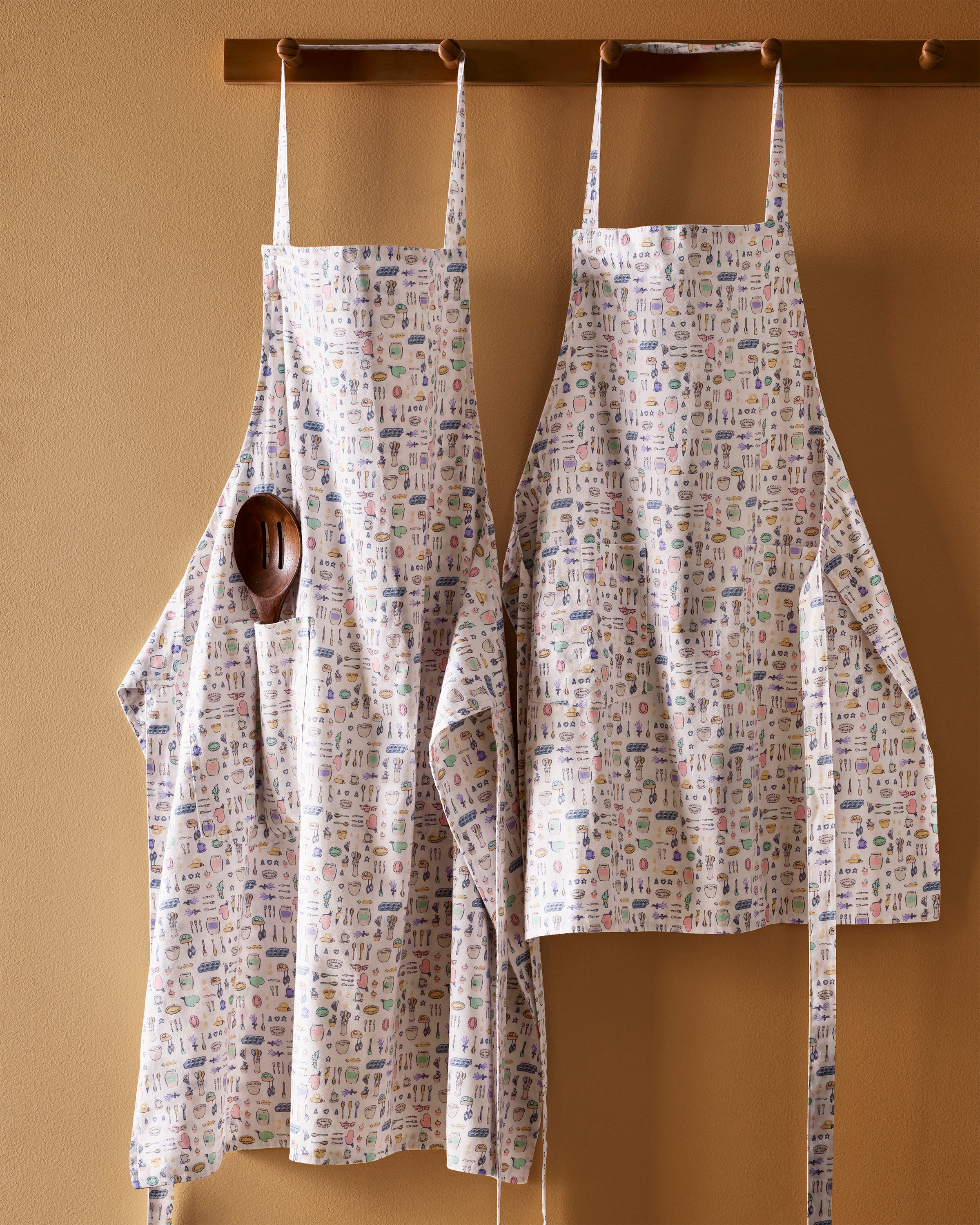 Adult's Twill Apron in Baking Spirits Bright