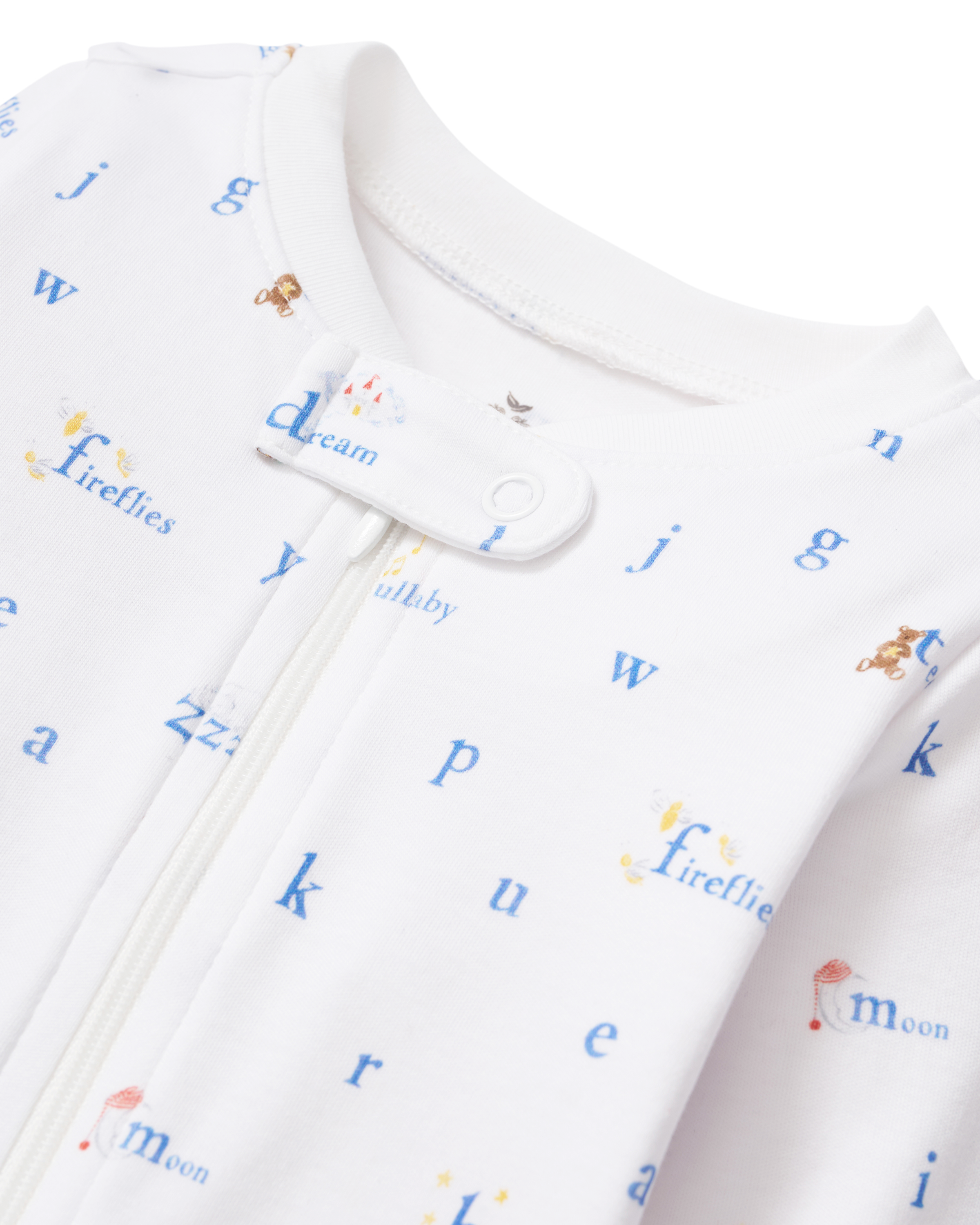 Baby's Pima Romper in Letters and Lullabies