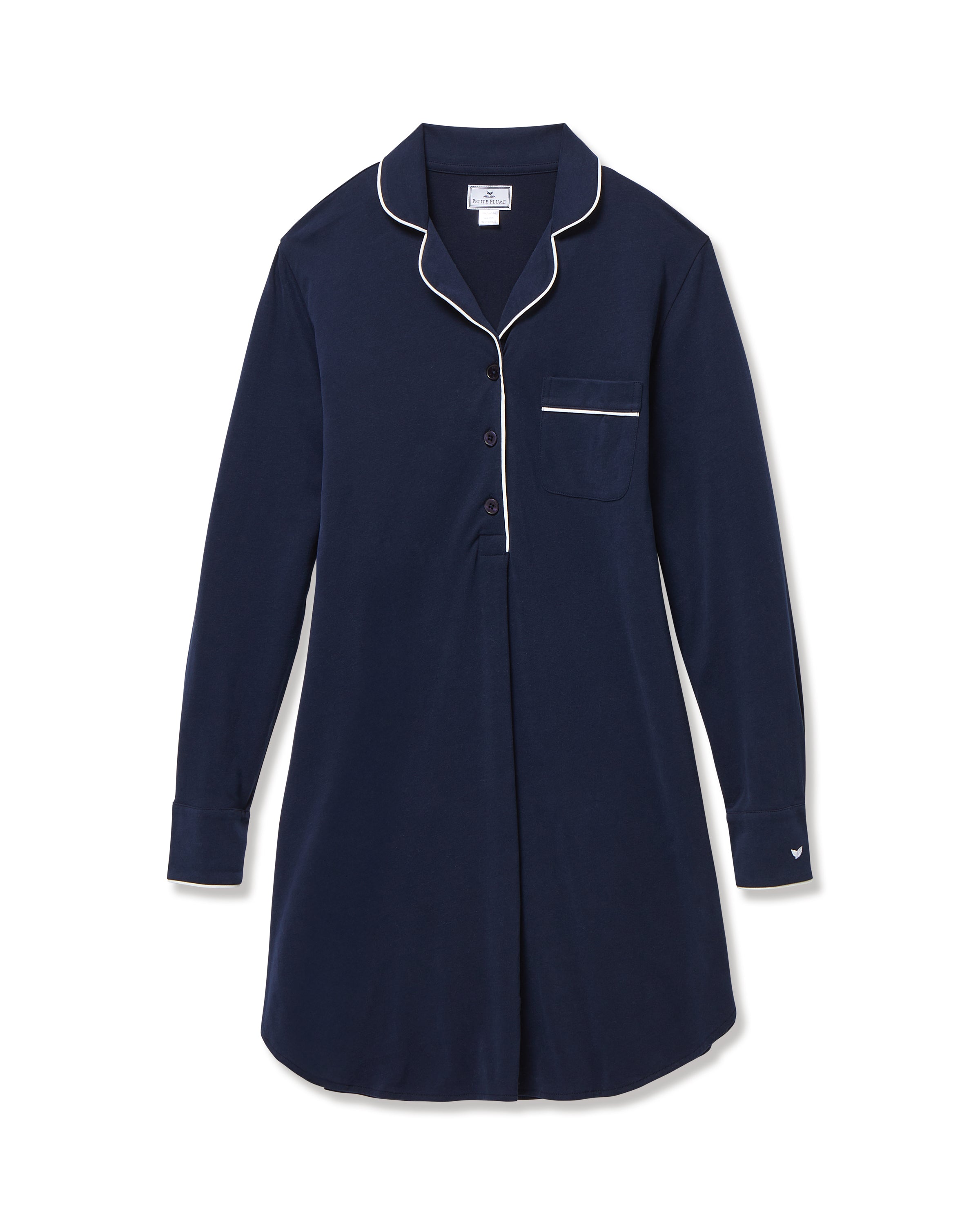 Women's Pima Maternity Nightshirt in Navy