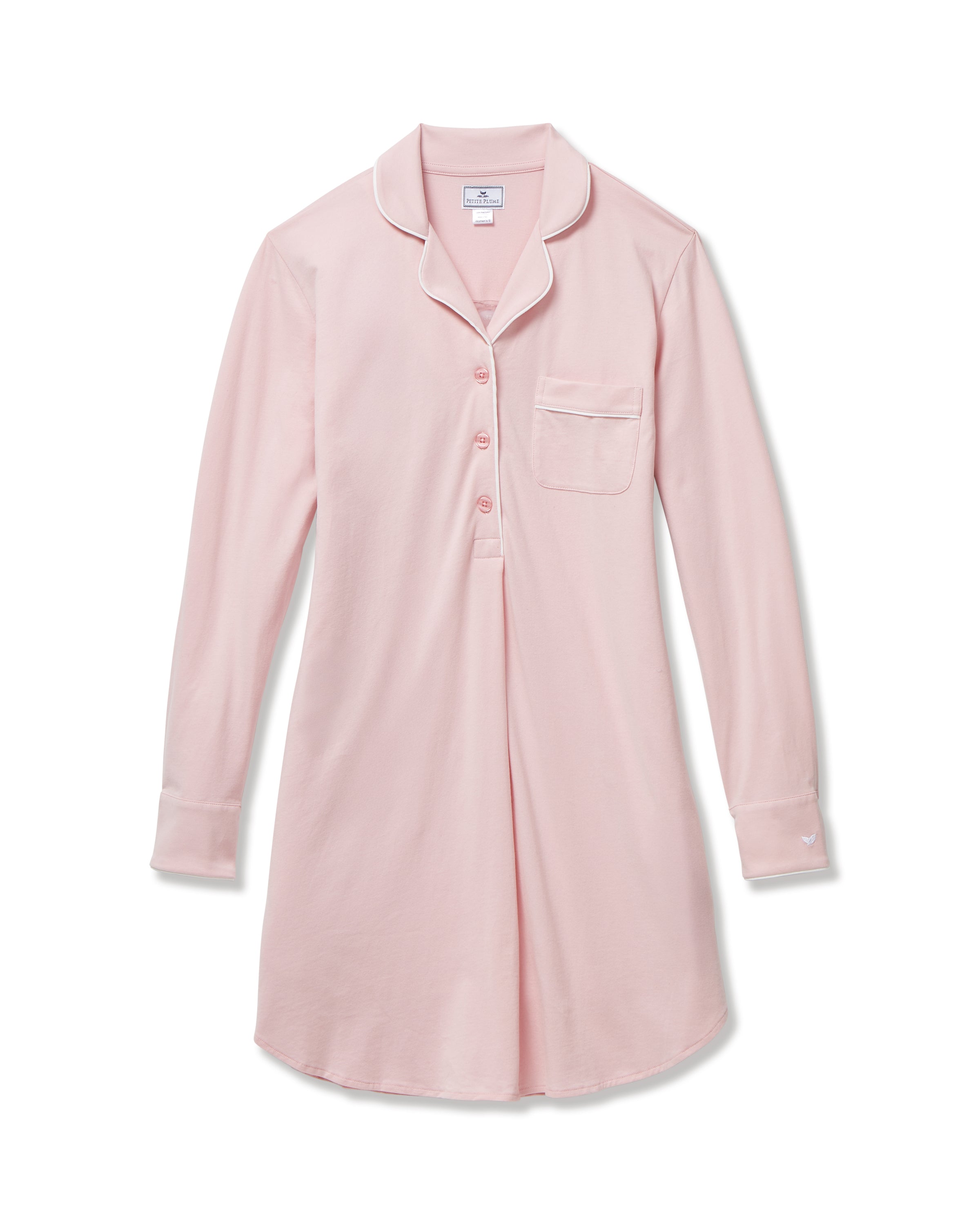 Women's Pima Maternity Nightshirt in Pink