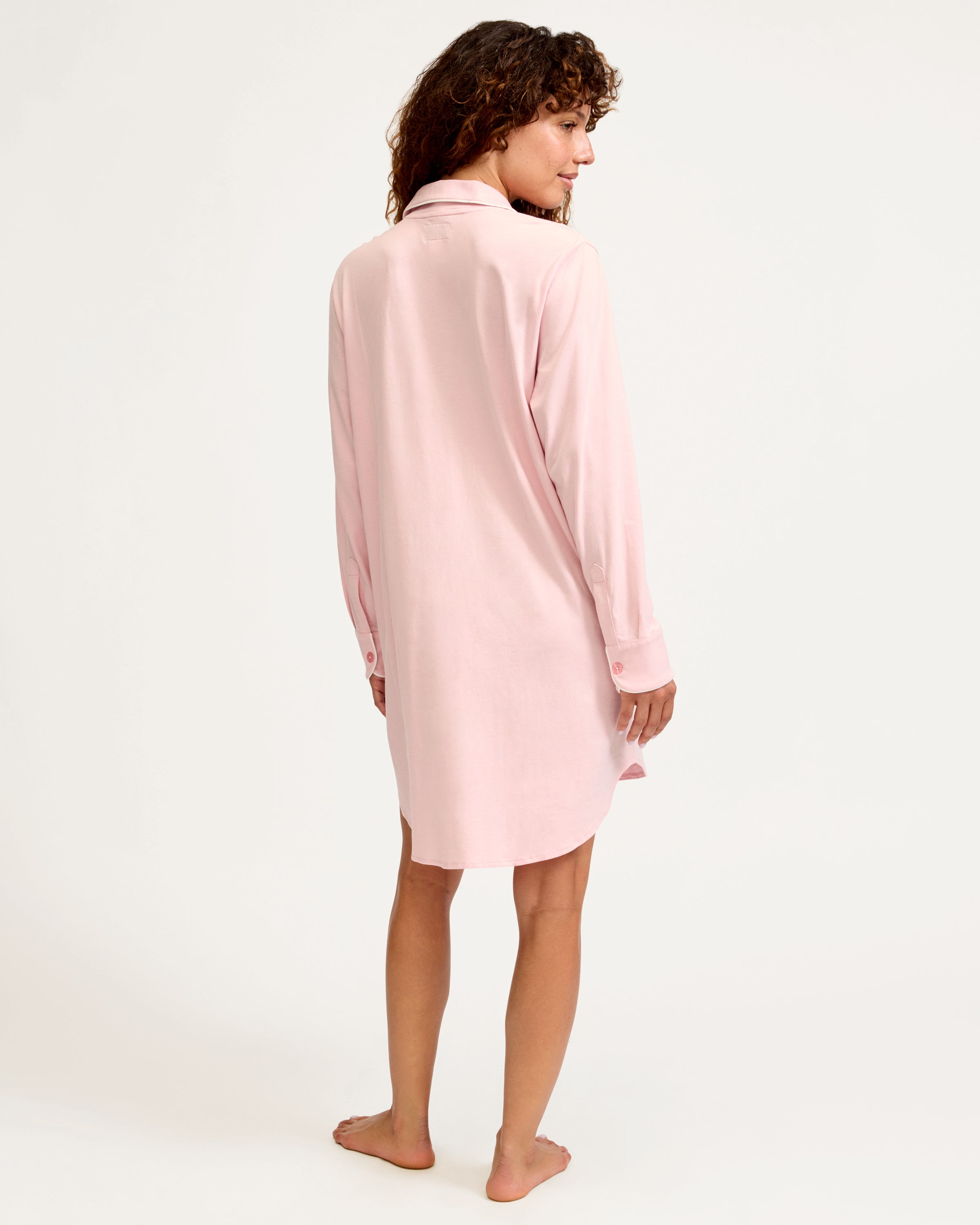 Women's Pima Maternity Nightshirt in Pink