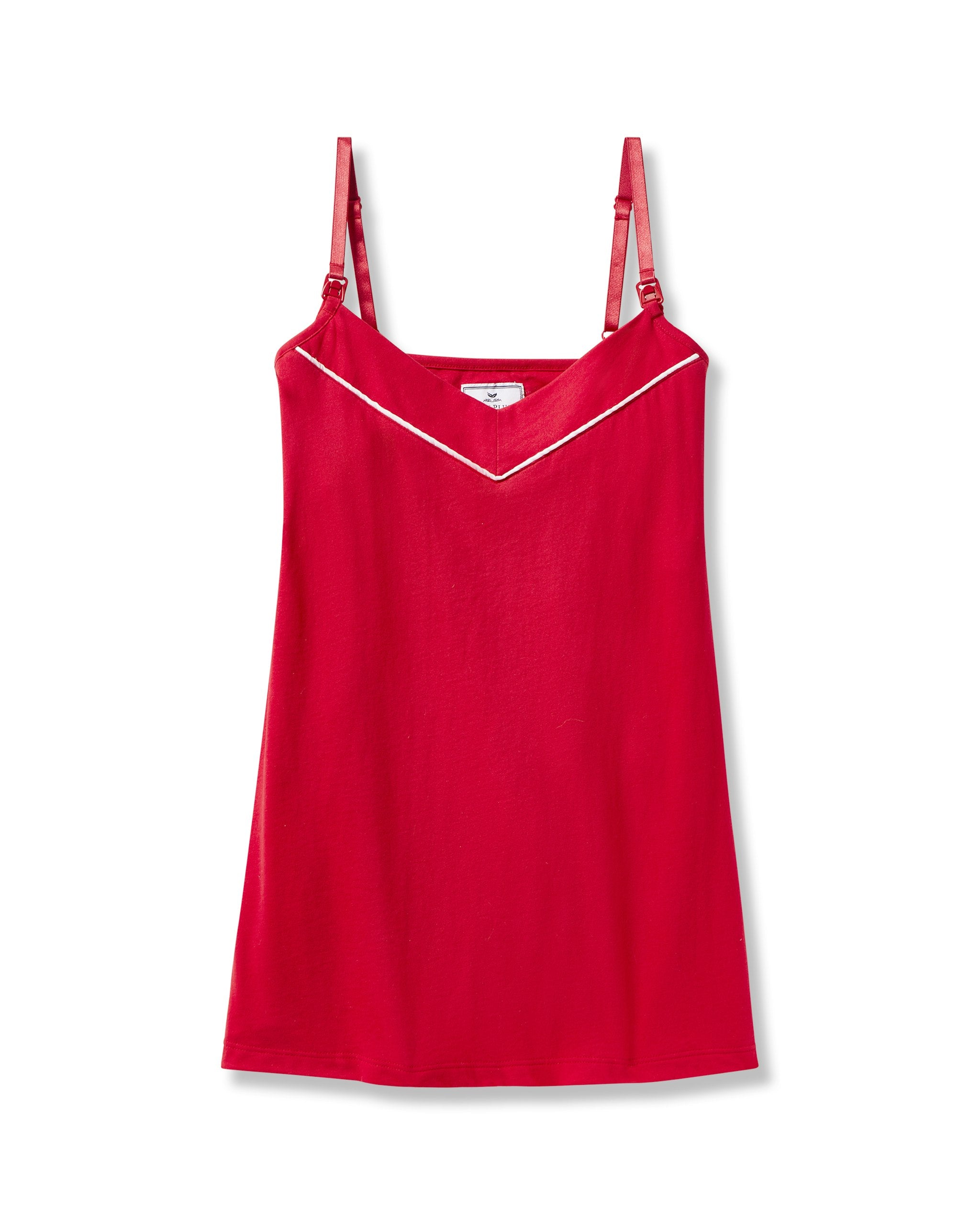Women's Pima Maternity Camisole in Pink in Red#Color_Red