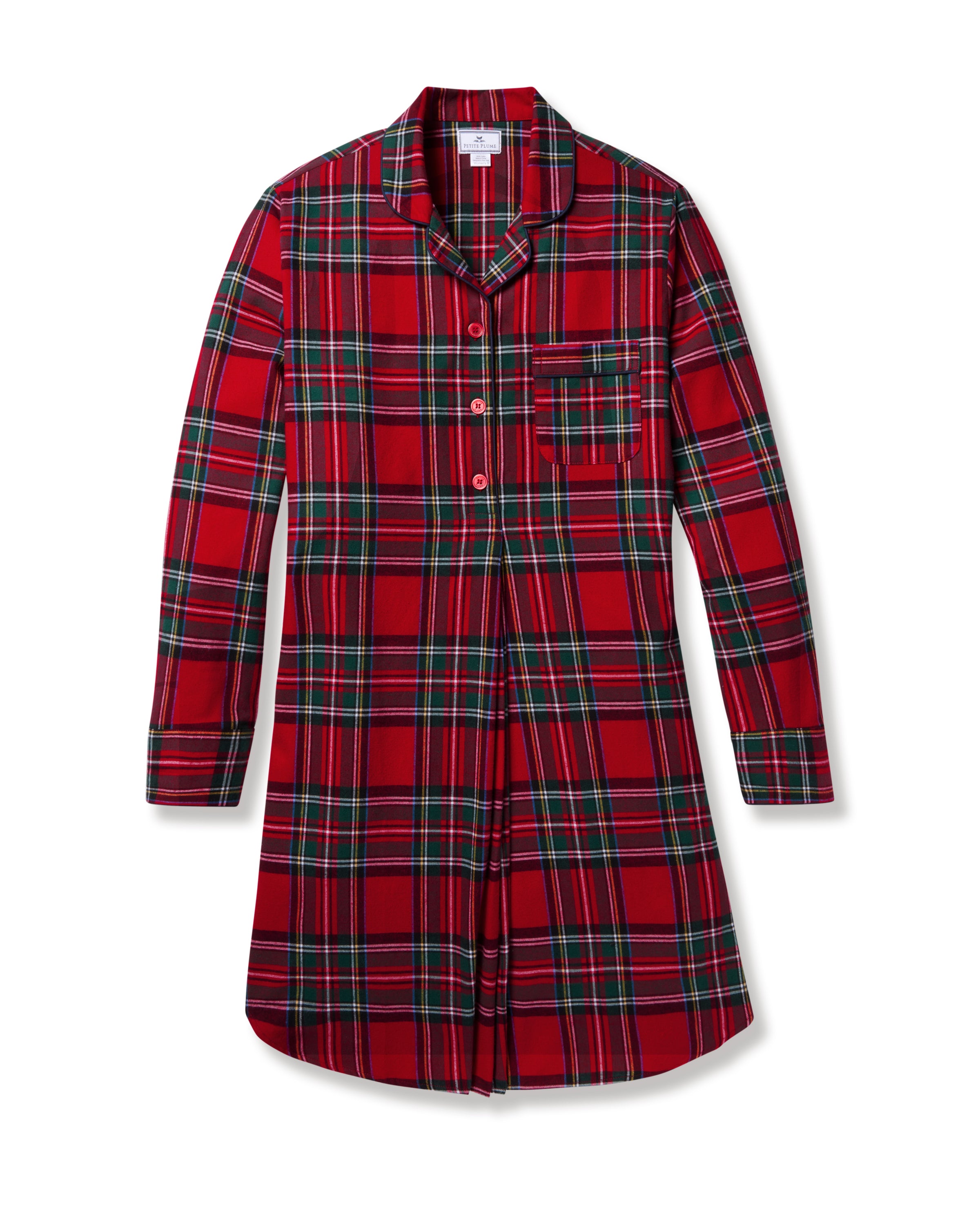 Women's Brushed Twill Maternity Nightshirt in Imperial Tartan