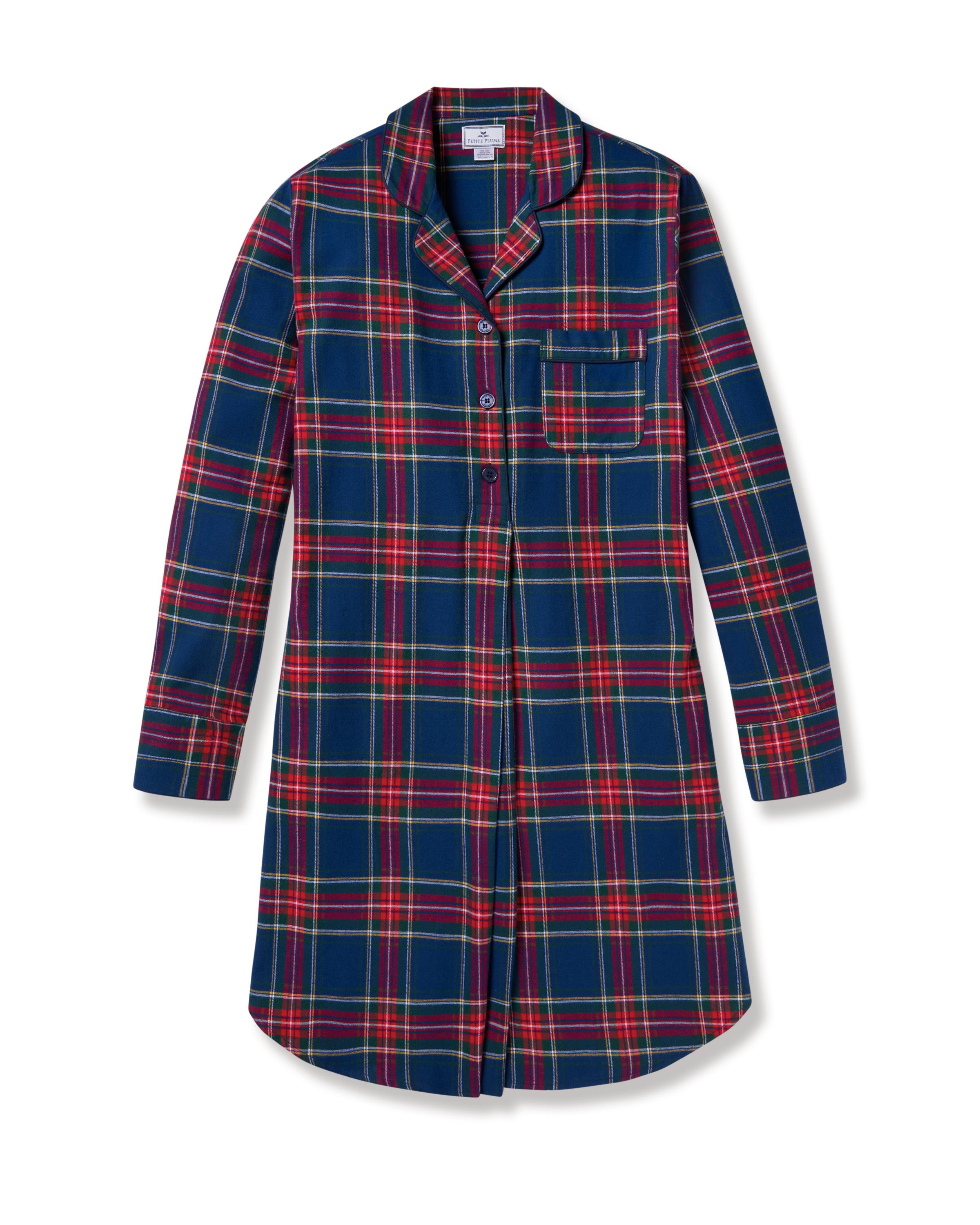 Women's Brushed Twill Maternity Nightshirt in Windsor Tartan