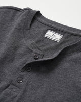 Pima Cotton Men's Dark Charcoal Heather Henley