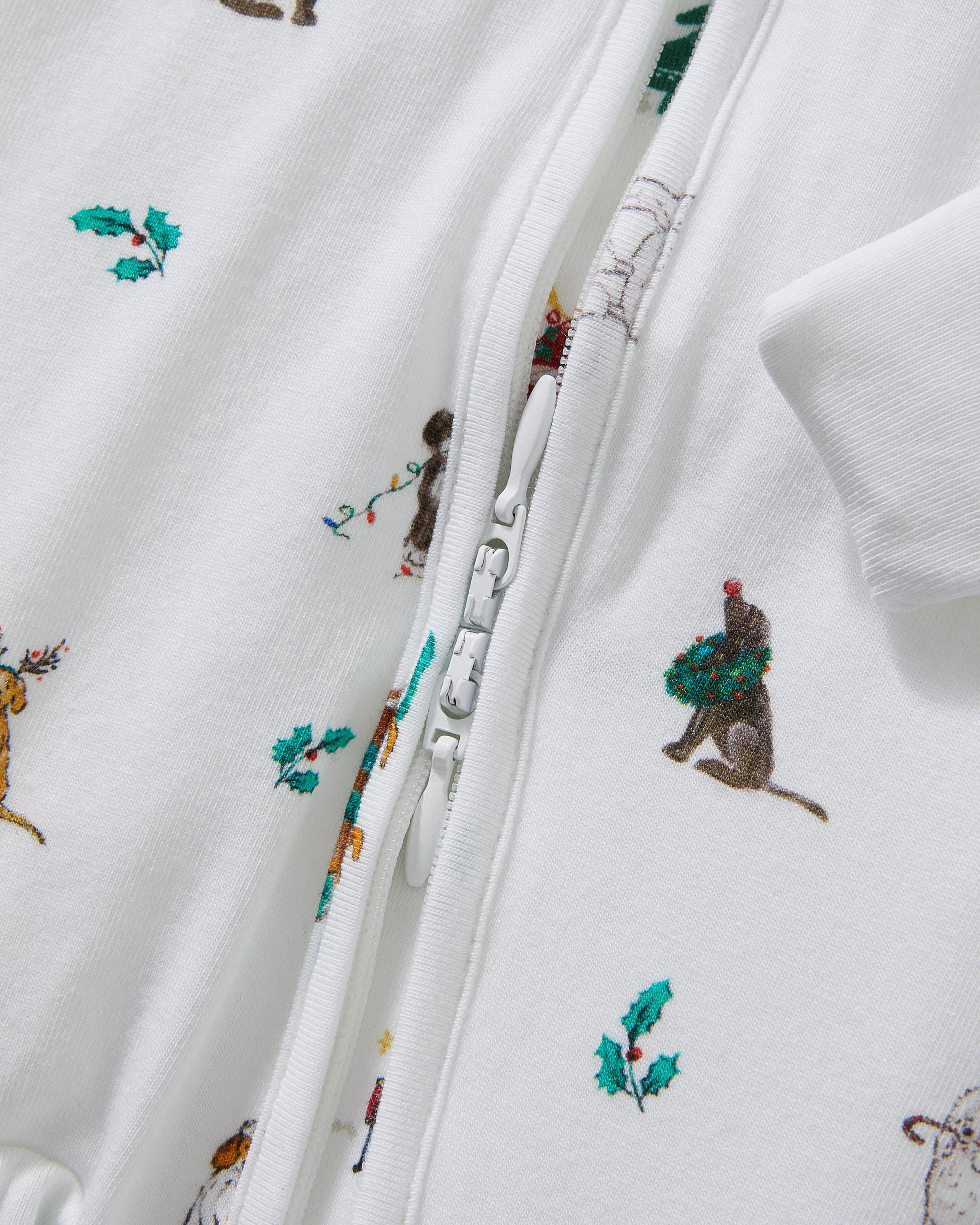 Baby's Pima Peekaboo Romper in Jingle Paws