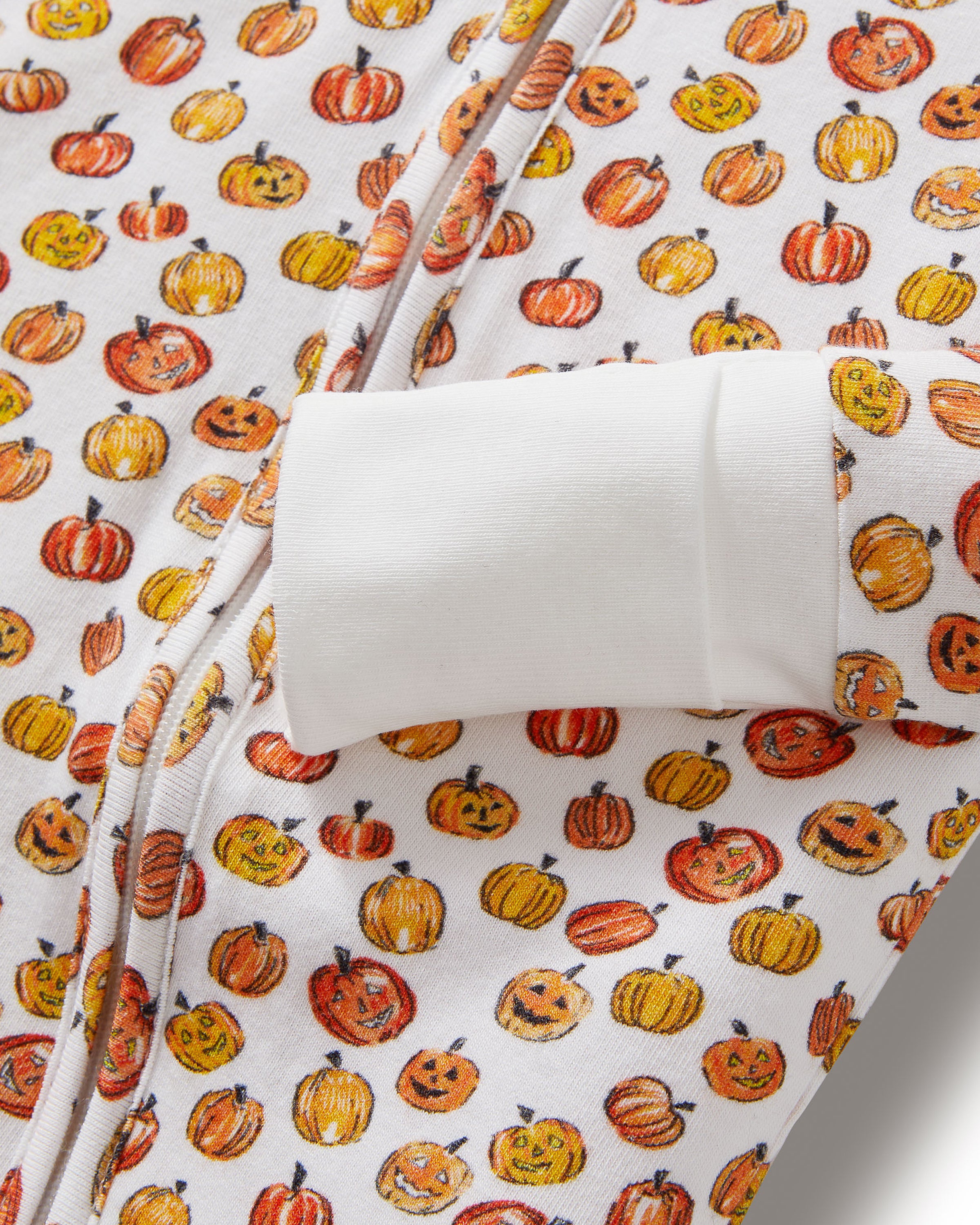 Baby's Pima Peekaboo Romper in Pumpkin Patch