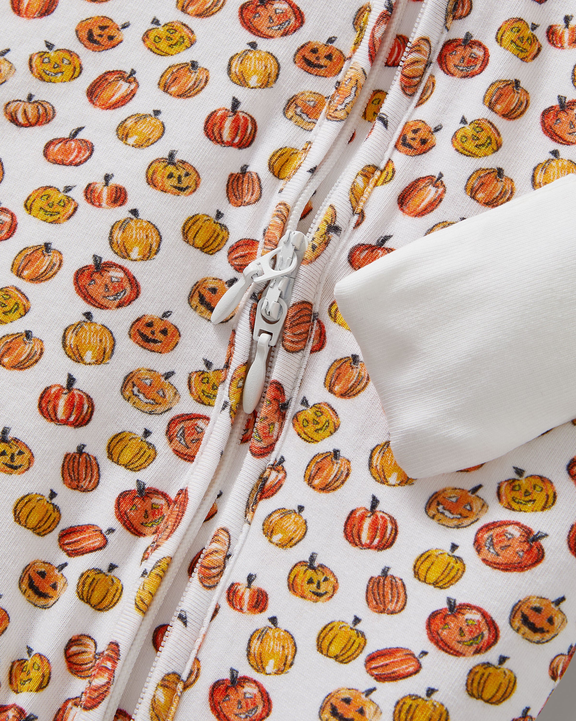 Baby's Pima Peekaboo Romper in Pumpkin Patch