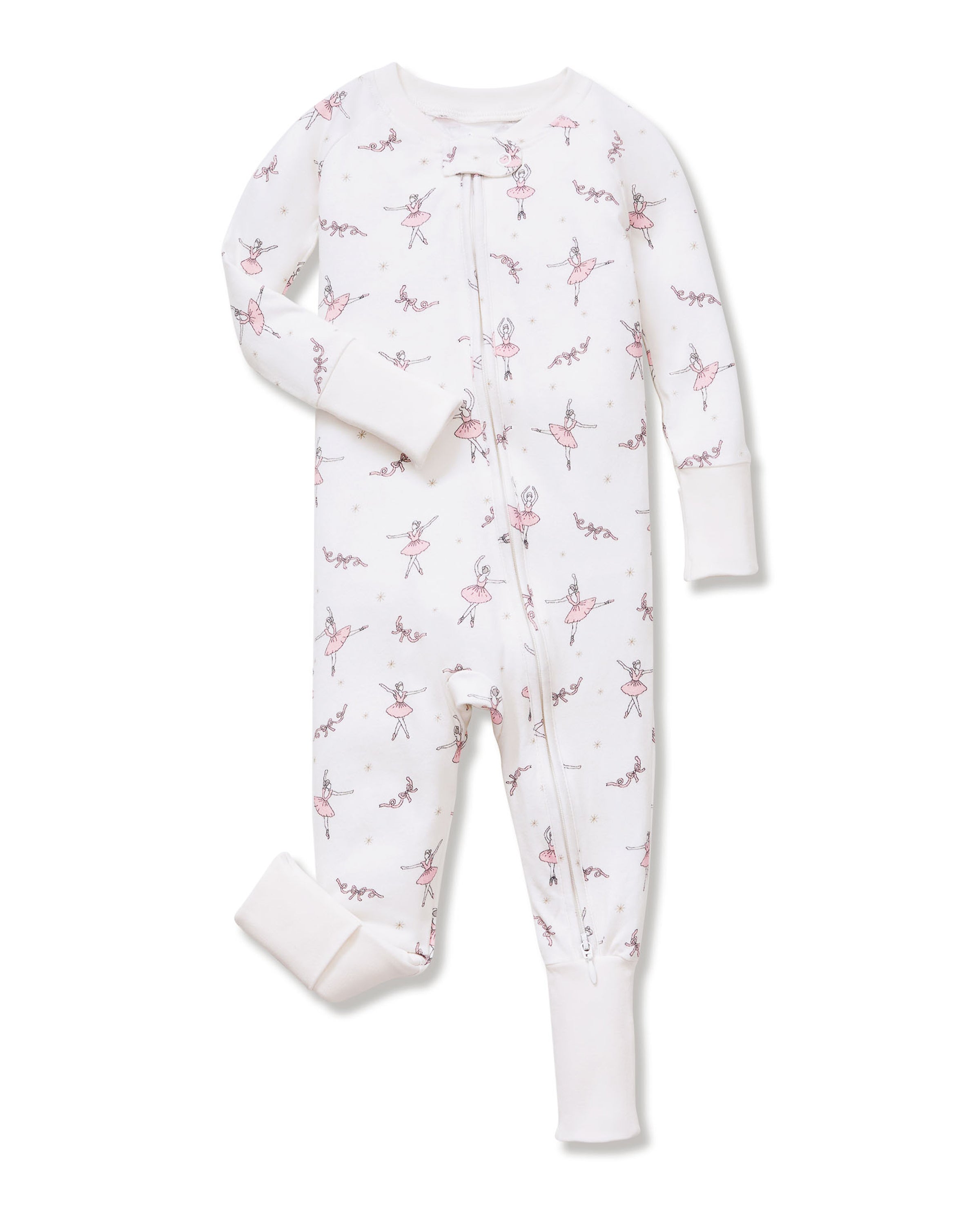 Baby's Pima Peekaboo Romper in Sugar Plum Fairy