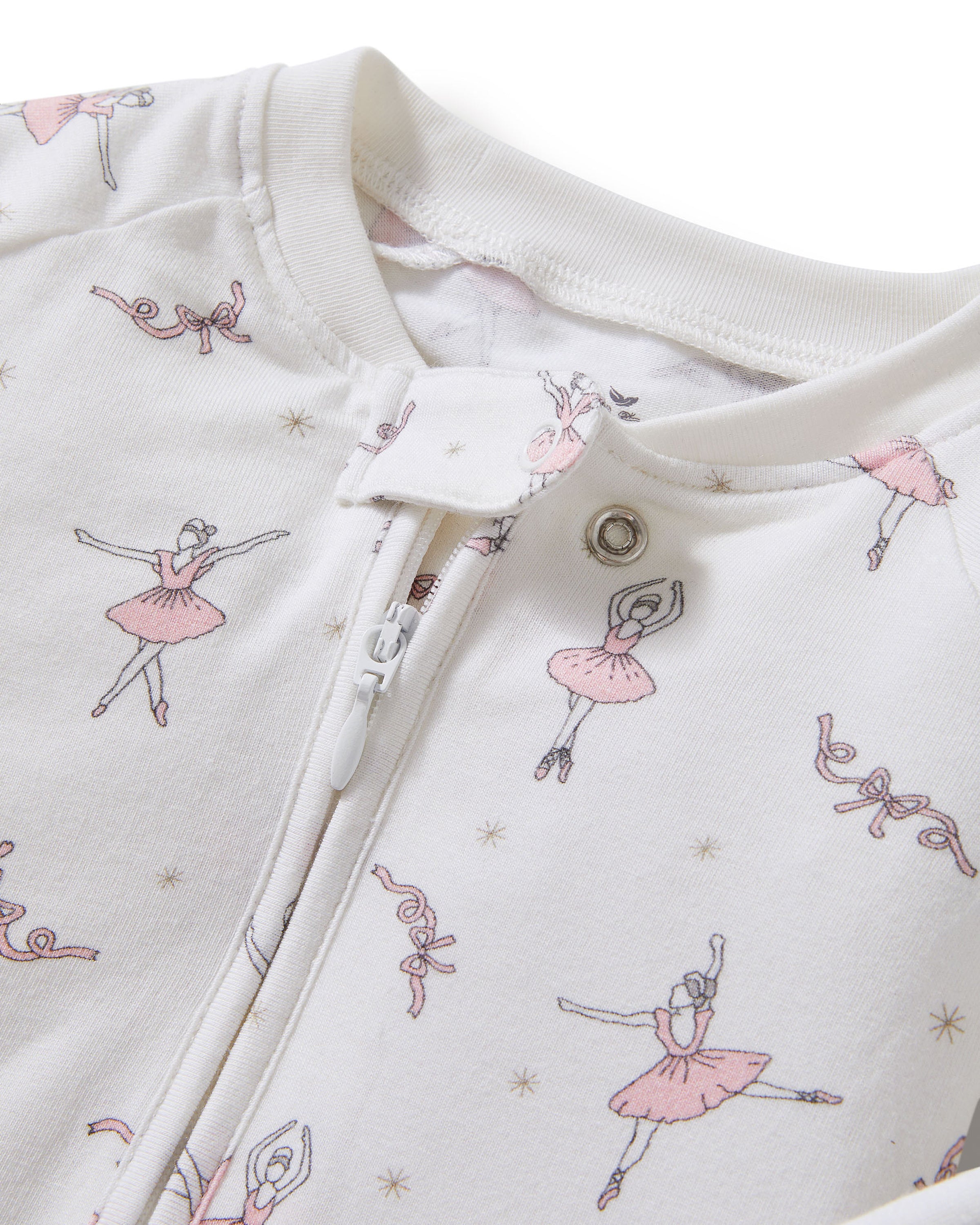 Baby's Pima Peekaboo Romper in Sugar Plum Fairy