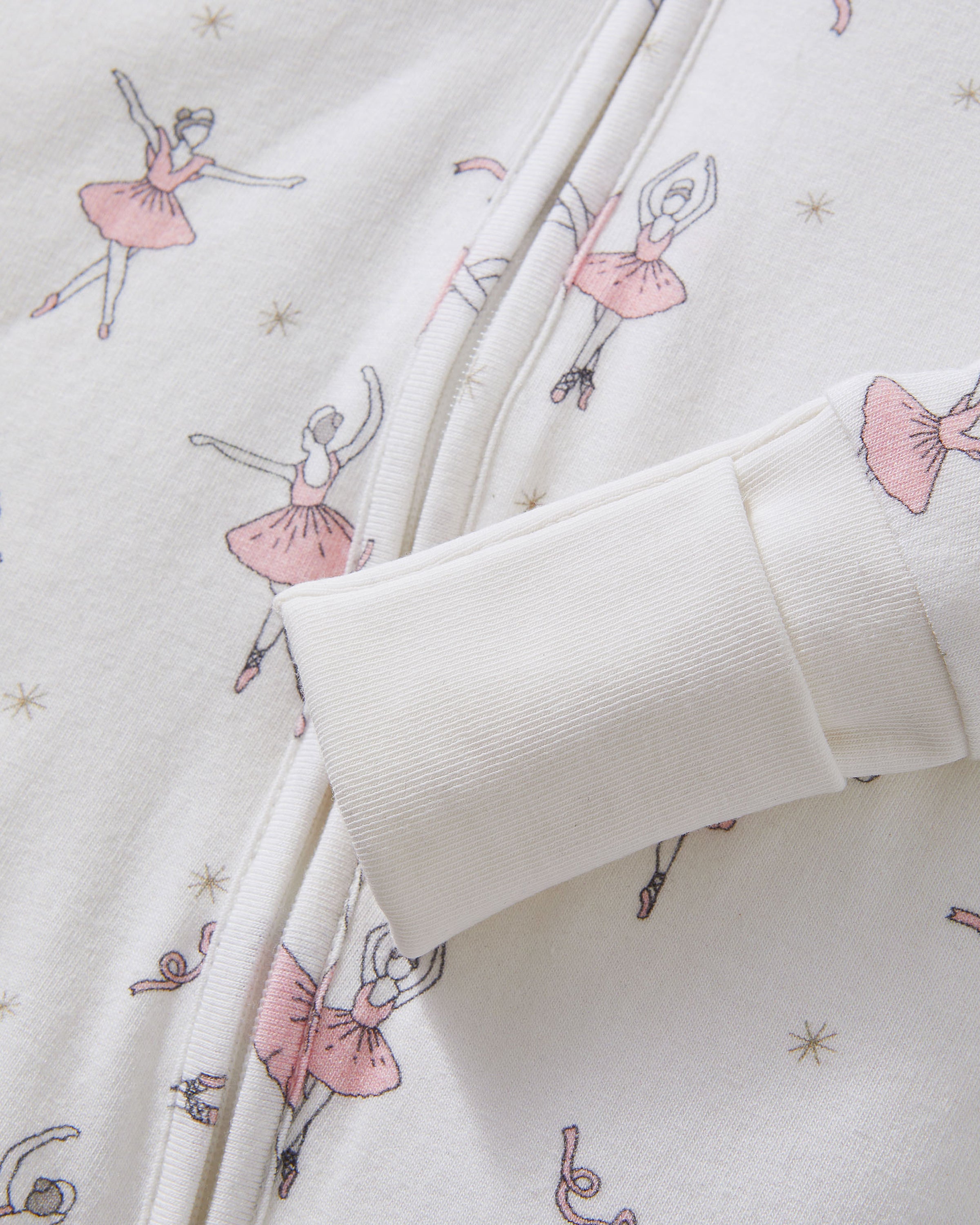 Baby's Pima Peekaboo Romper in Sugar Plum Fairy