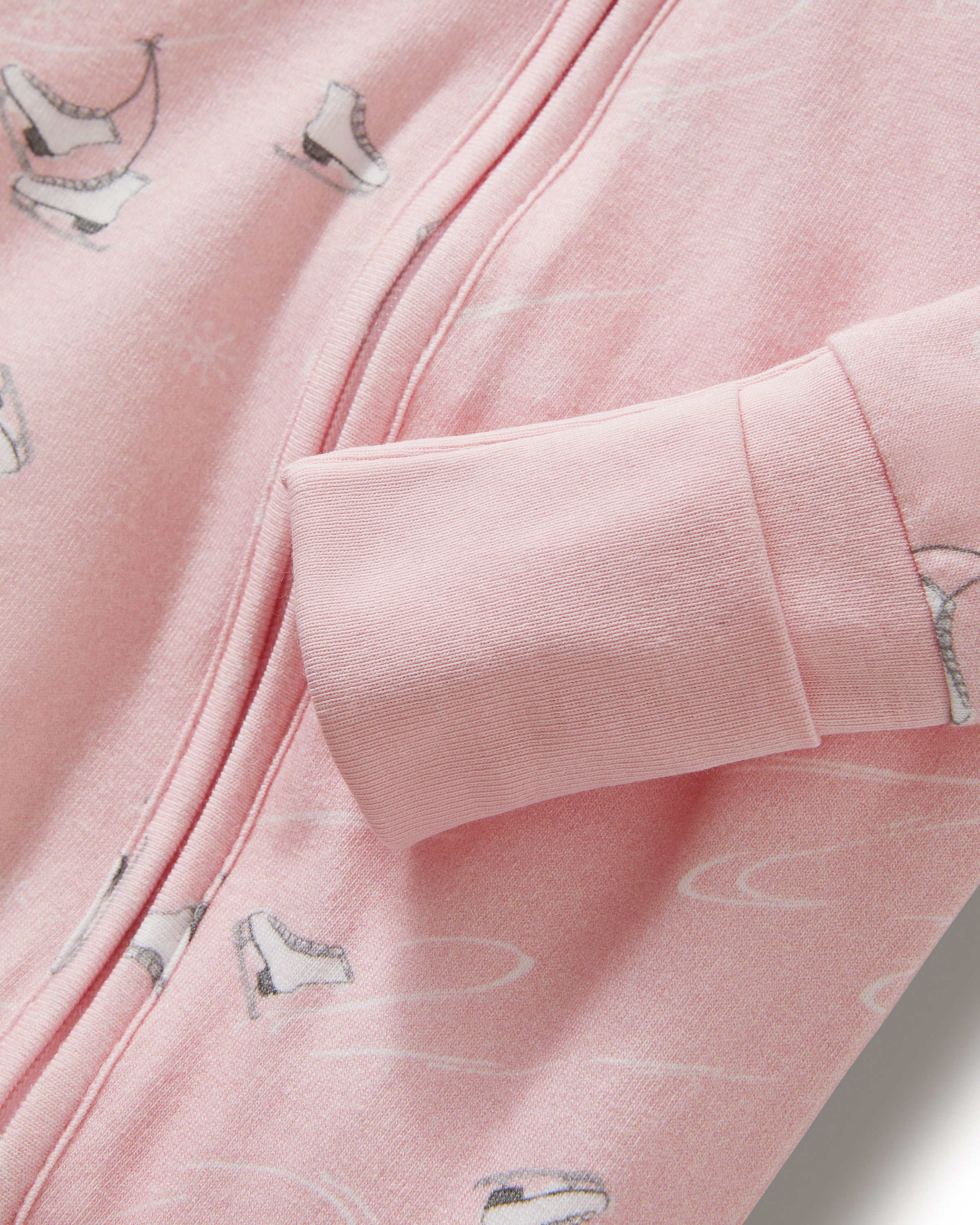 Baby's Pima Peekaboo Romper in Winter Skates