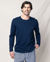 Pima Cotton Men's Navy Crew Neck Top