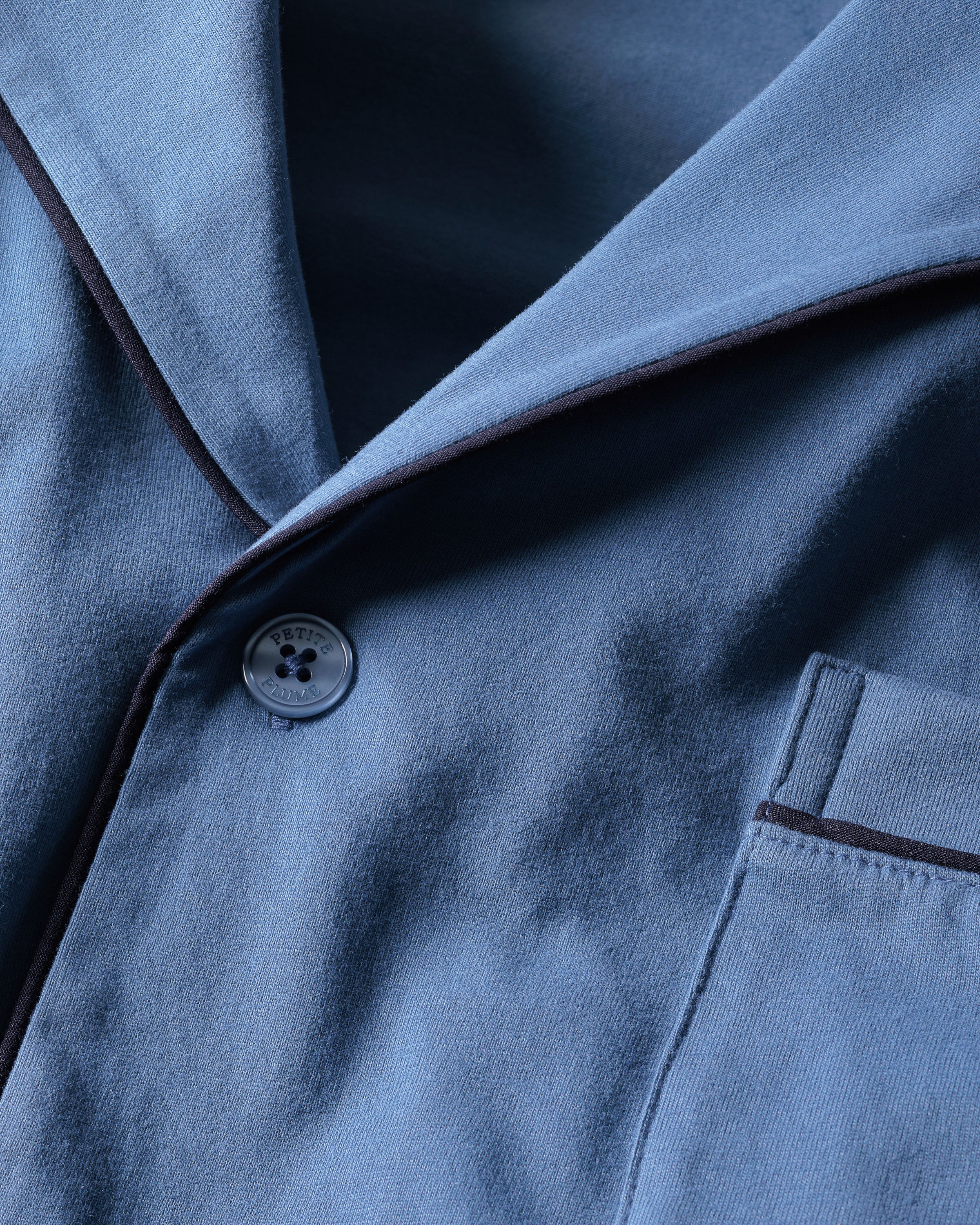 Men's Pima Pajama Set in Navy in Mystique Blue#Color_Mystique Blue