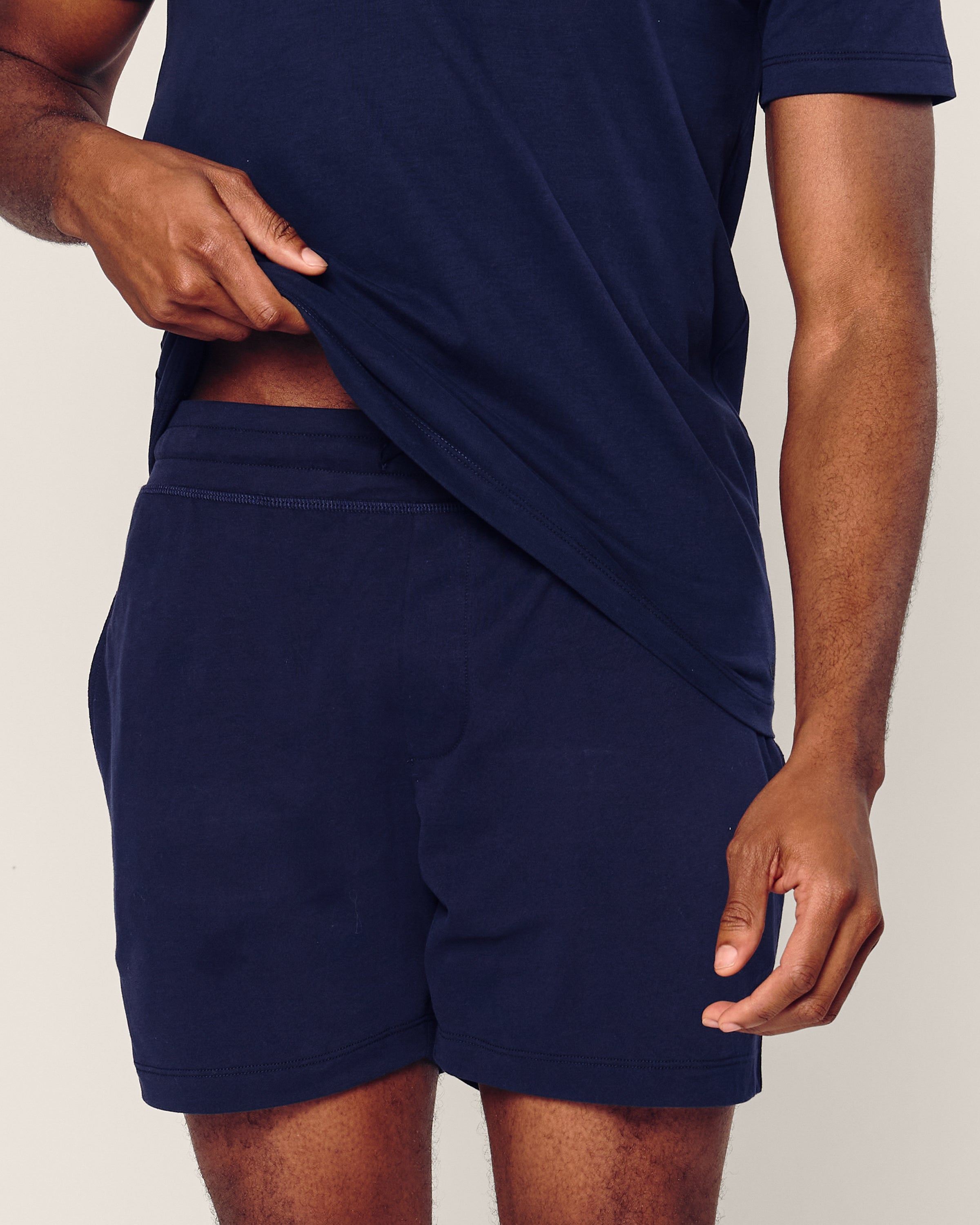 Bermuda Coast navy blue knitted shorts