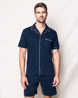Pima Cotton Men's Navy Short Set