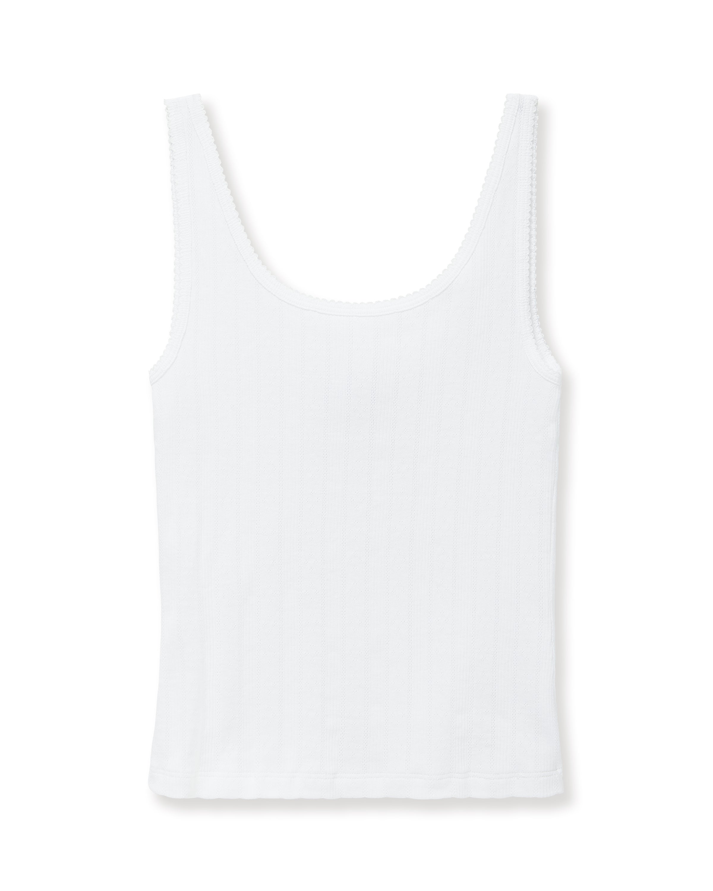 Women's Pointelle Tank in White