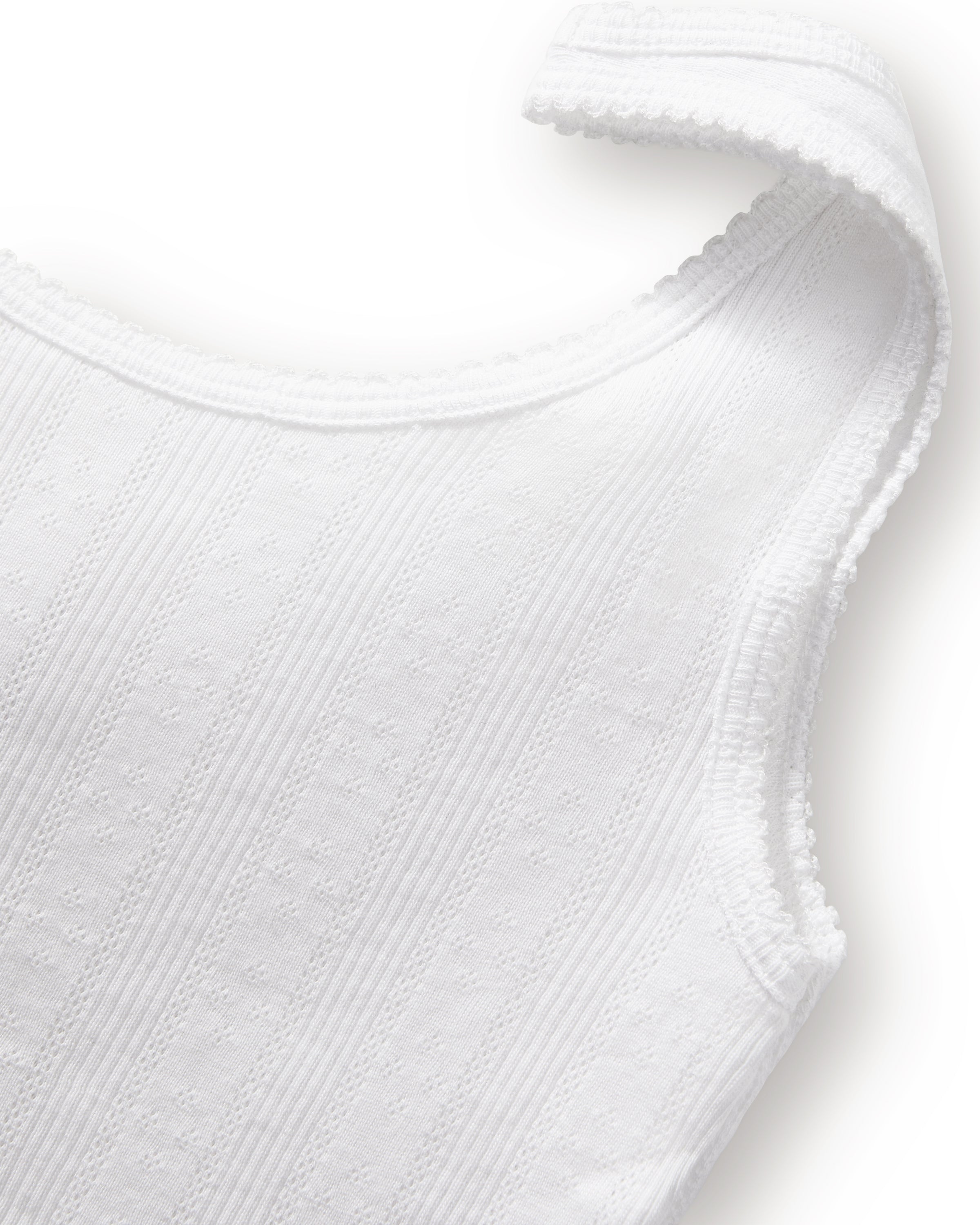 Women's Pointelle Tank in White