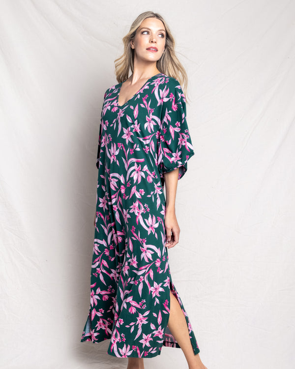 Luxe Pima Cotton Amalfi Floral Caftan