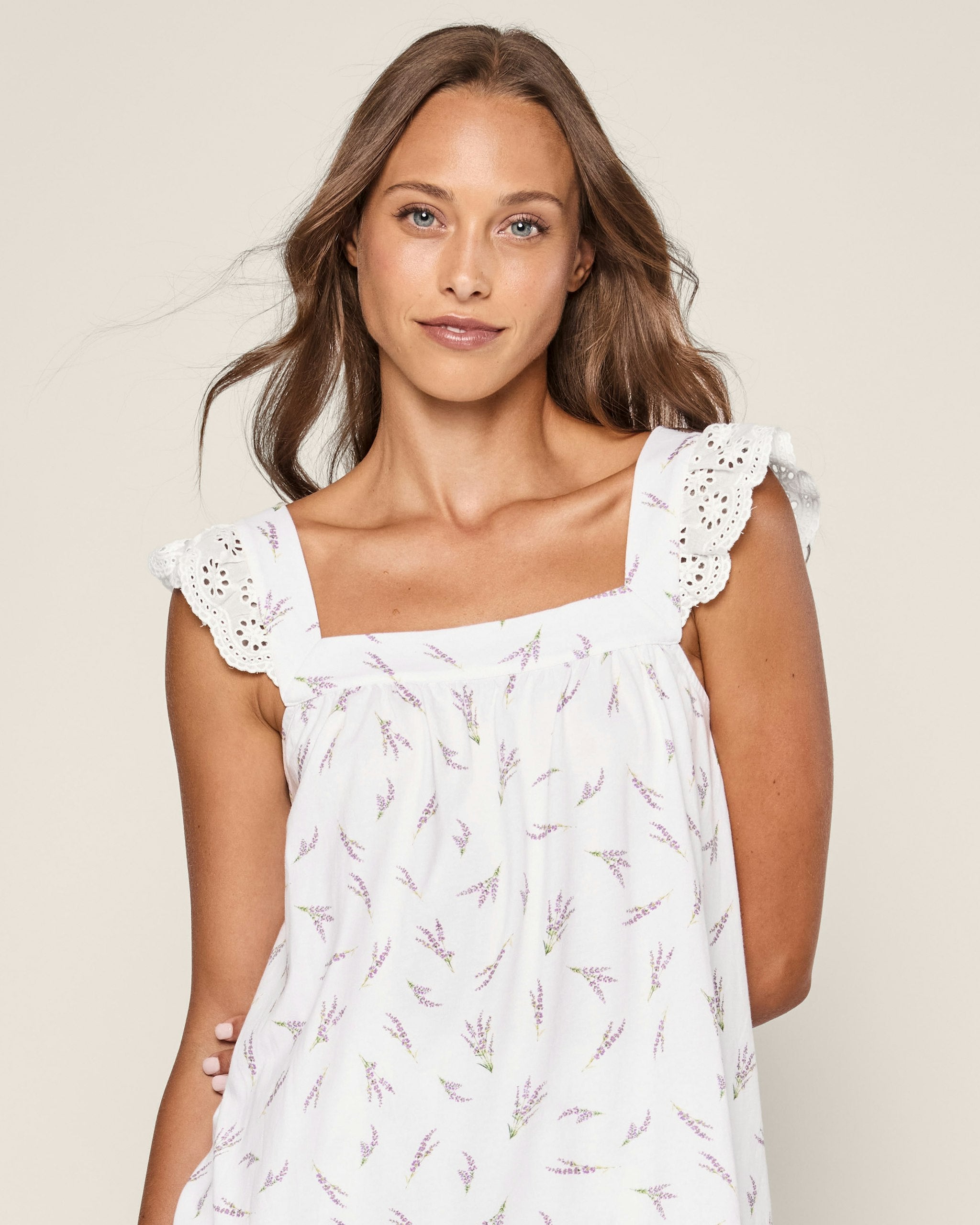 Women's Pima Clara Short Set in Navy in Fields of Provence#Colorway_Fields of Provence