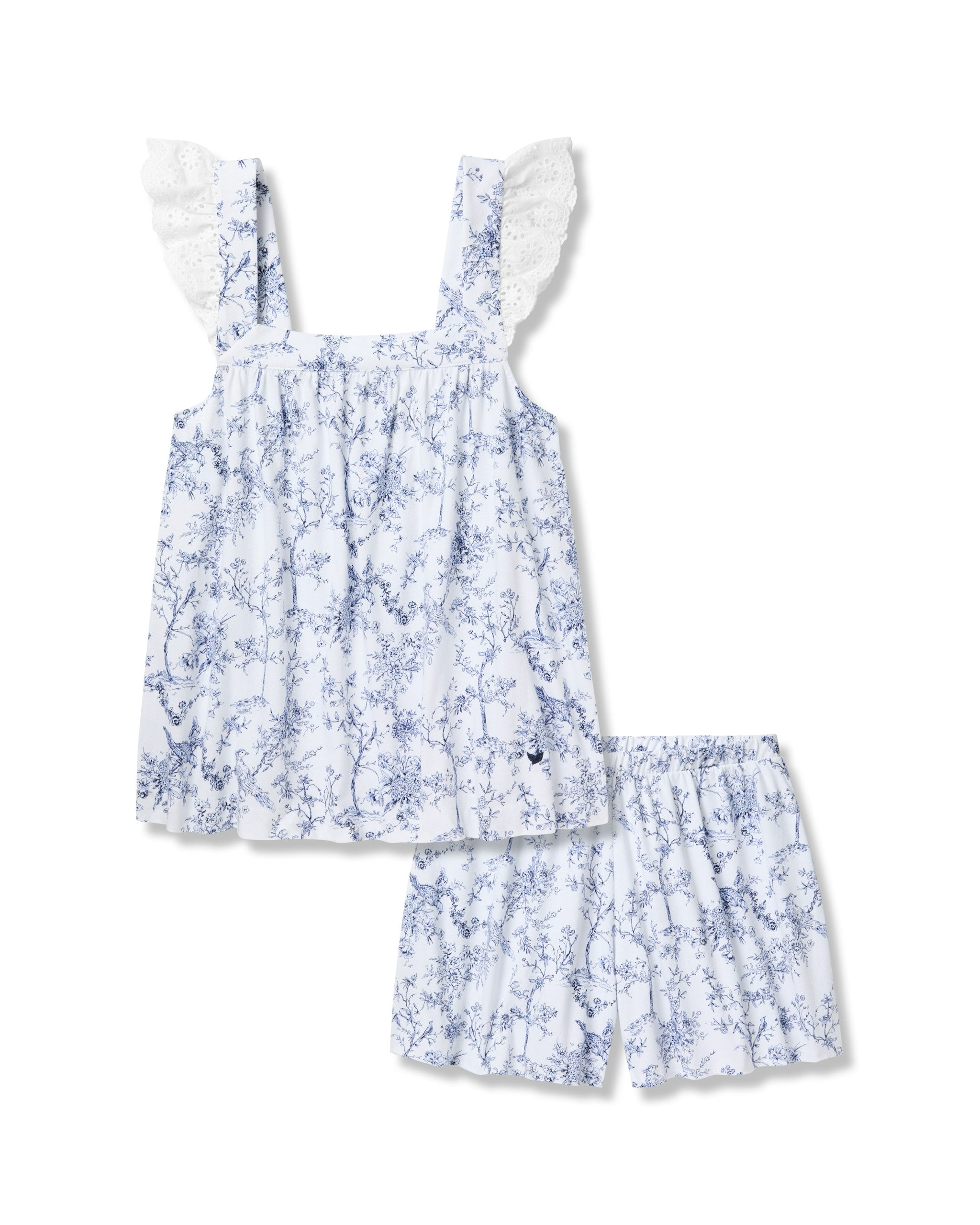 Women's Pima Clara Short Set in Navy in Timeless Toile#Colorway_Timeless Toile