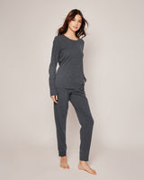 Women's Pima Dark Heather Grey Lounge Pants
