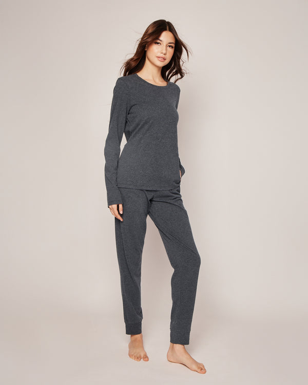 Women's Pima Dark Heather Grey Lounge Pants